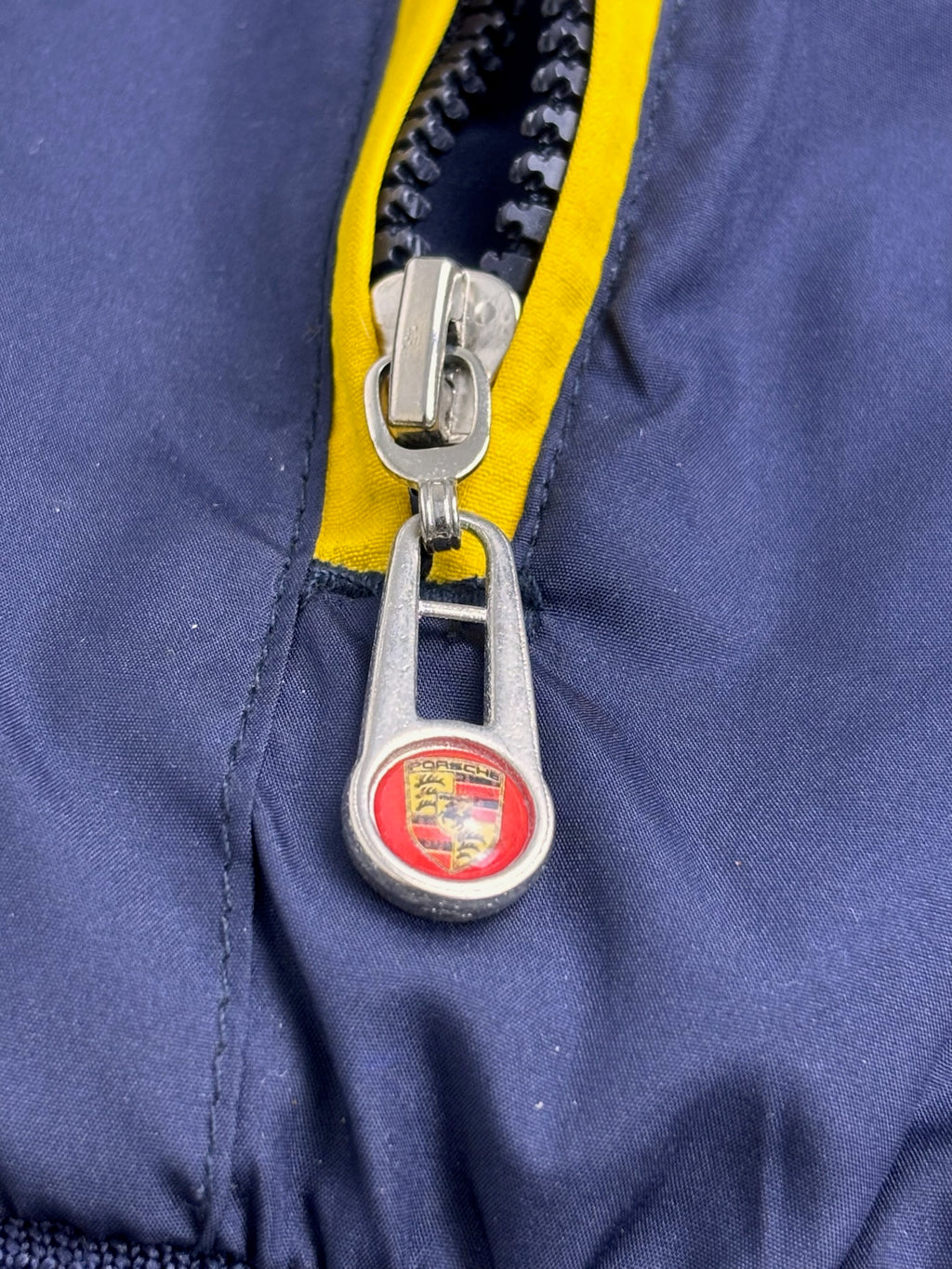 PORSCHE OFFICIALY LICENSED REVERSIBLE RACING JACKET SPELLOUT BOMBER KURTKA VINTAGE Y2K WYŚCIGOWA