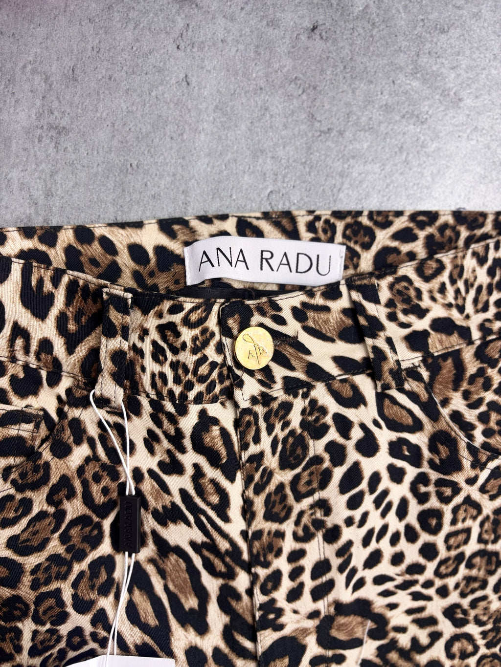 ANA RADU MSRP €450 NEW FLARED PANTS ANIMAL PRINT SPODNIE DZWONY W PANTERKĘ RARE
