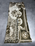 Dzwony Spodnie Y2K All Over Print  Versace Style Rare Włoskie 90s Obrazki Mozaiki Flared Bootcut Poszerzane