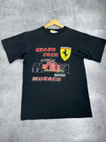 90s Single Stitch Koszulka z Grafiką Nadrukiem Formula 1 One Ferrari Grand Prix Monaco