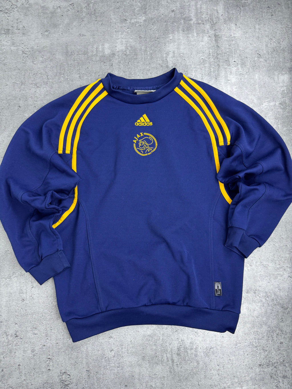 2000-01 Ajax Amsterdam Vintage Bluza Adidas Crewneck Piłkarska Soccer Crewneck
