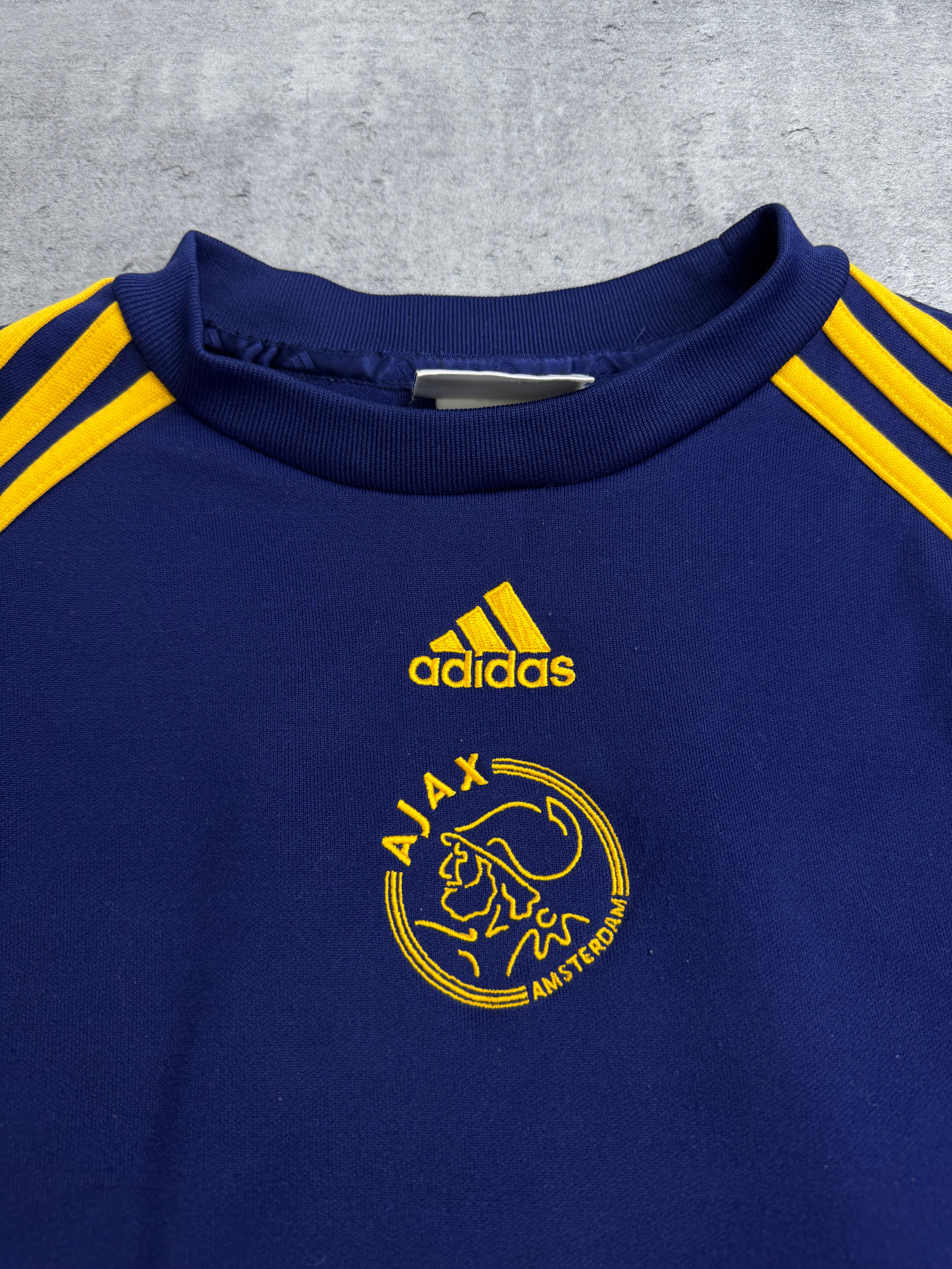 2000-01 Ajax Amsterdam Vintage Bluza Adidas Crewneck Piłkarska Soccer Crewneck