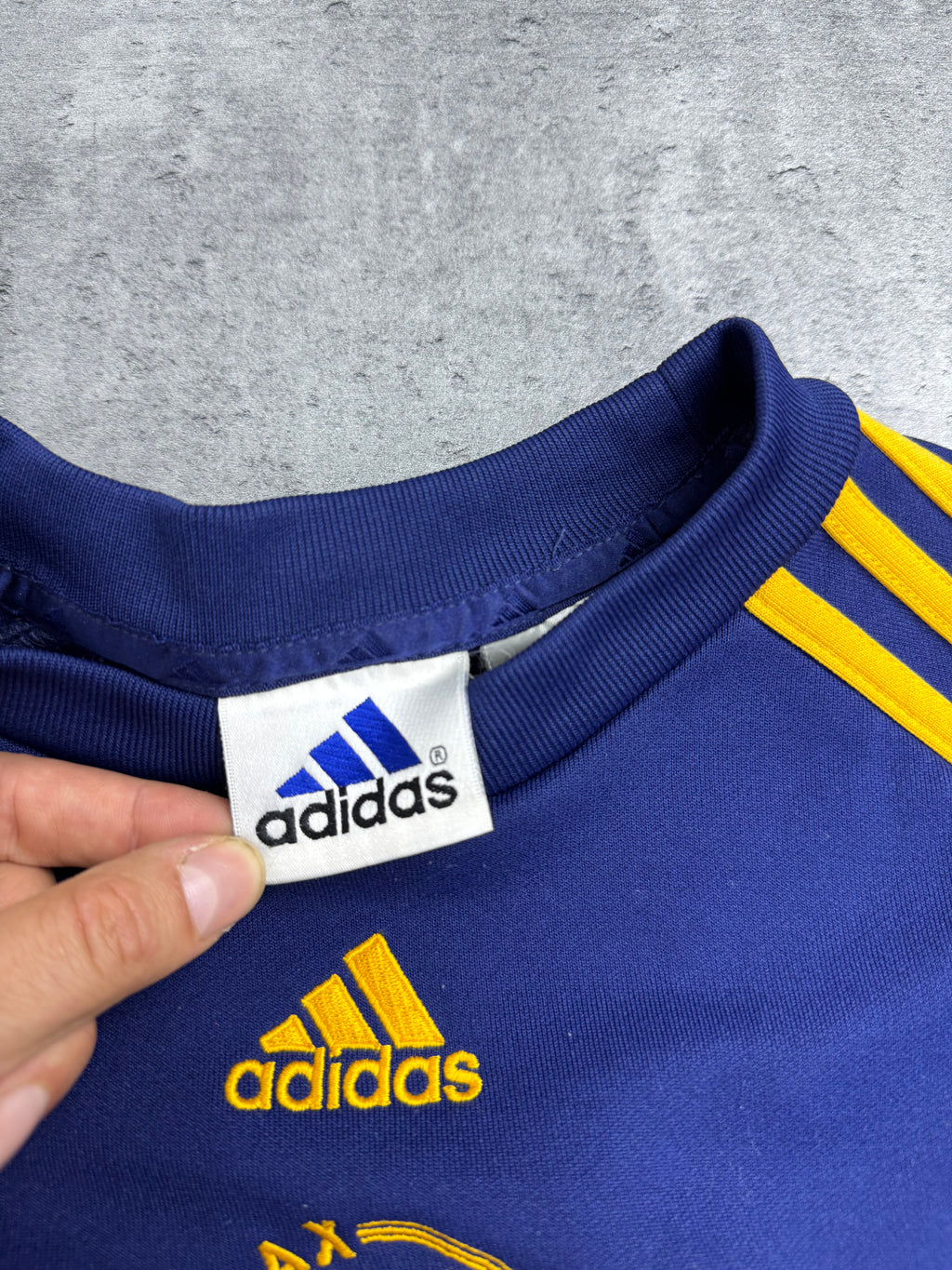 2000-01 Ajax Amsterdam Vintage Bluza Adidas Crewneck Piłkarska Soccer Crewneck