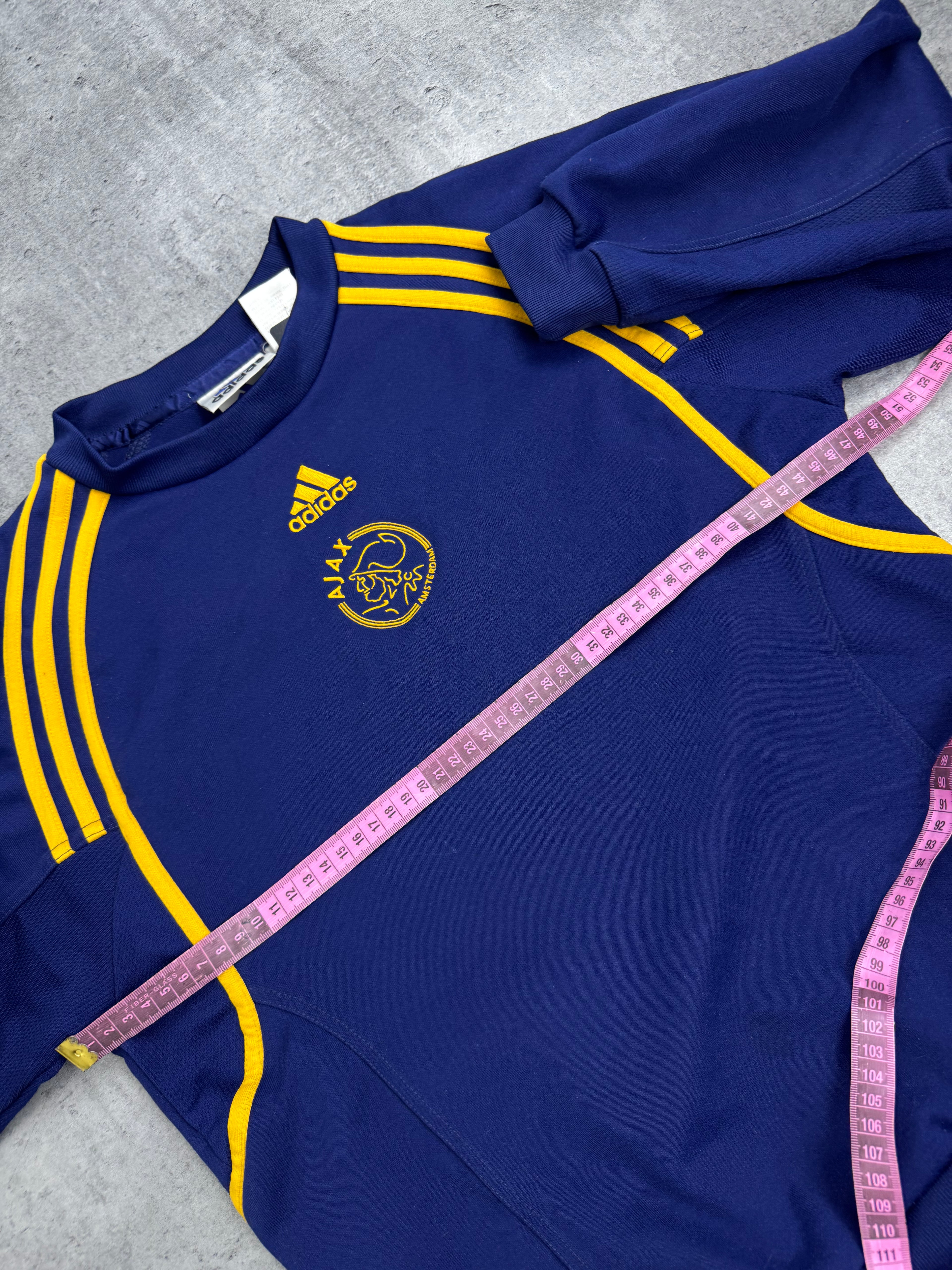 2000-01 Ajax Amsterdam Vintage Bluza Adidas Crewneck Piłkarska Soccer Crewneck