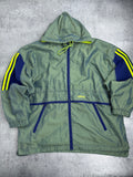 Adidas 90s Oldschool Green Jacket Windbreaker Kurtka Wiatrówka Vintage