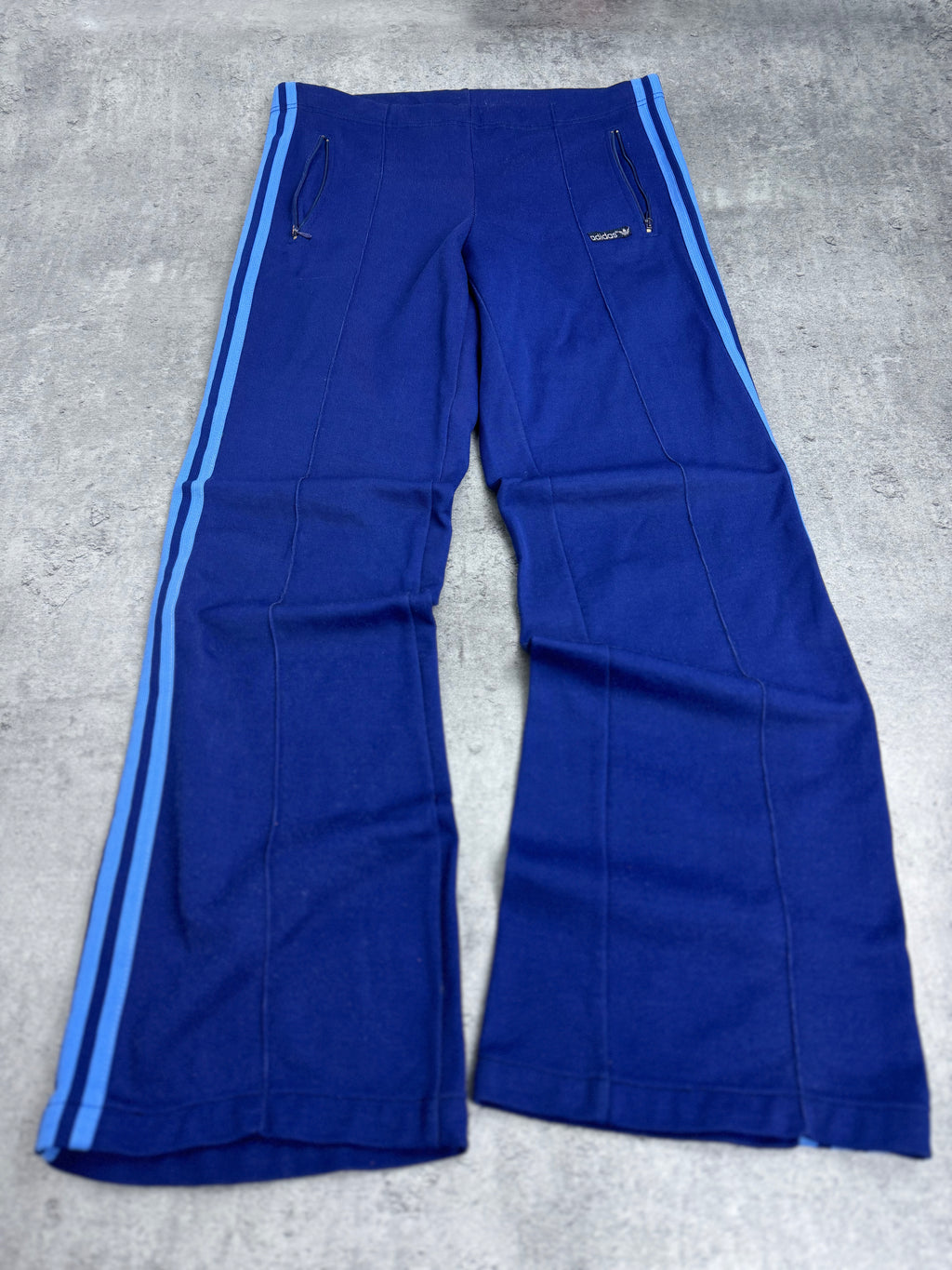 Adidas 70s True Vintage lata 70 Dzwony Spodnie Dresowe Tracksuit Pants Poszerzane Bootcut