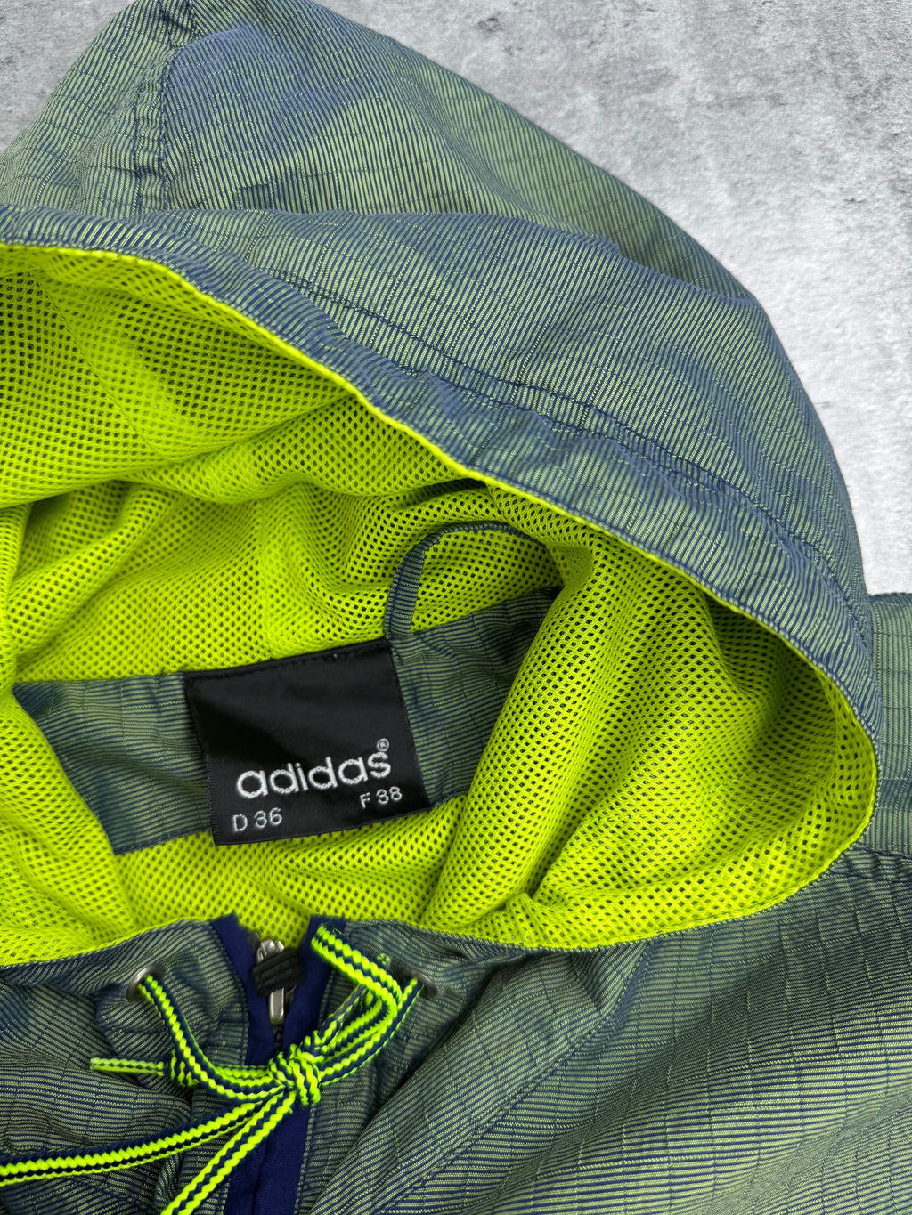 Adidas 90s Oldschool Green Jacket Windbreaker Kurtka Wiatrówka Vintage