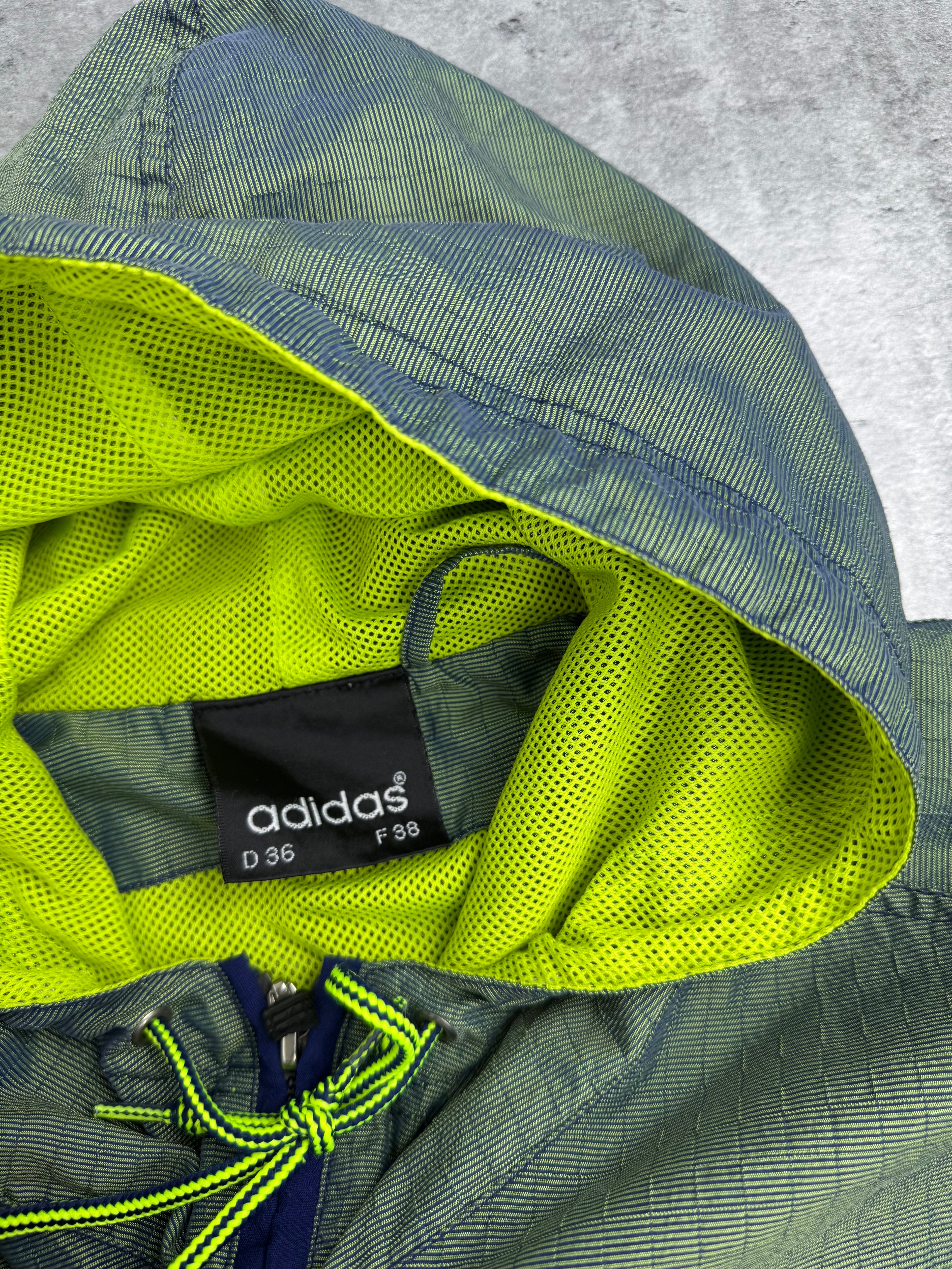 Adidas 90s Oldschool Green Jacket Windbreaker Kurtka Wiatrówka Vintage