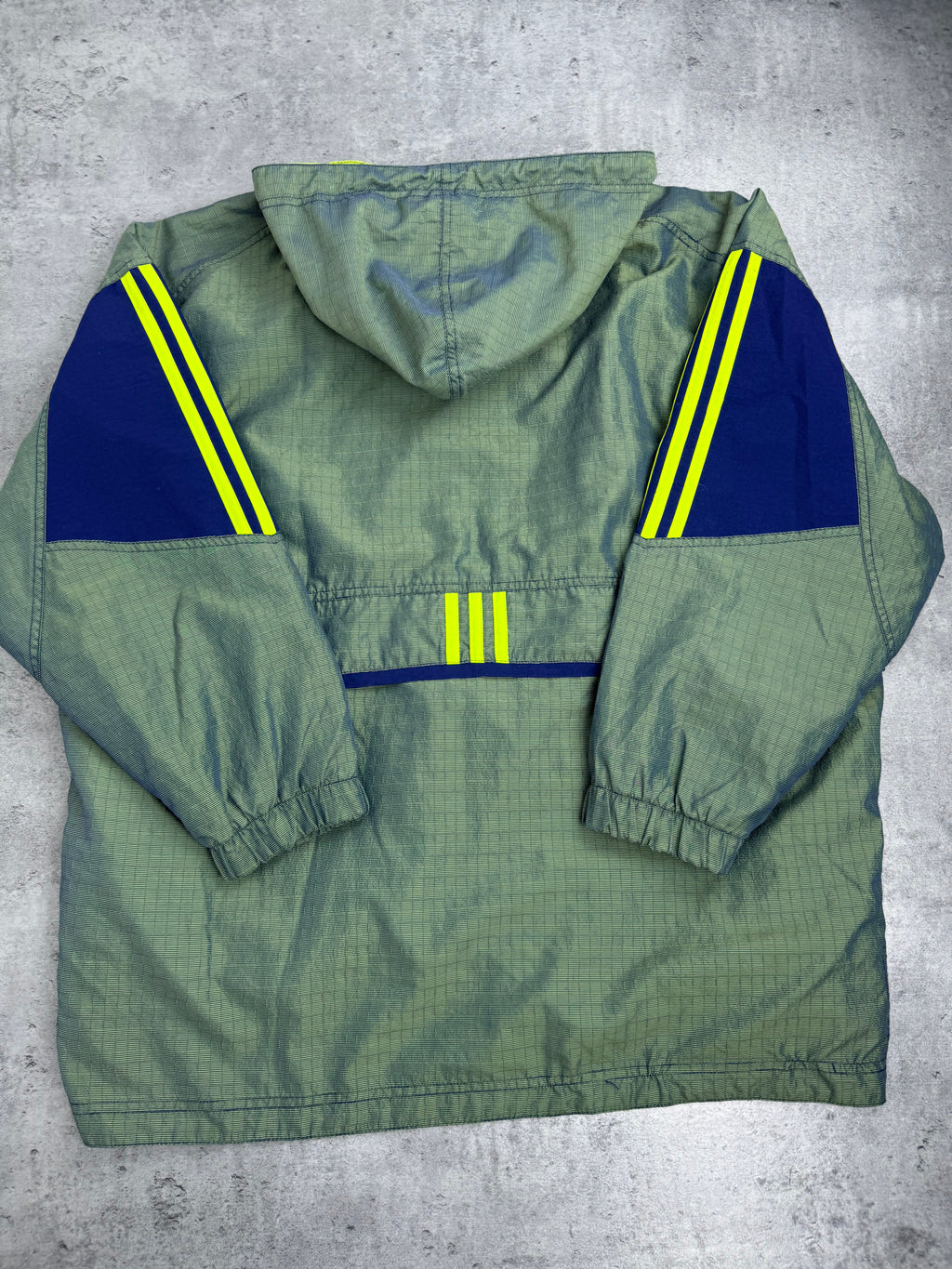 Adidas 90s Oldschool Green Jacket Windbreaker Kurtka Wiatrówka Vintage