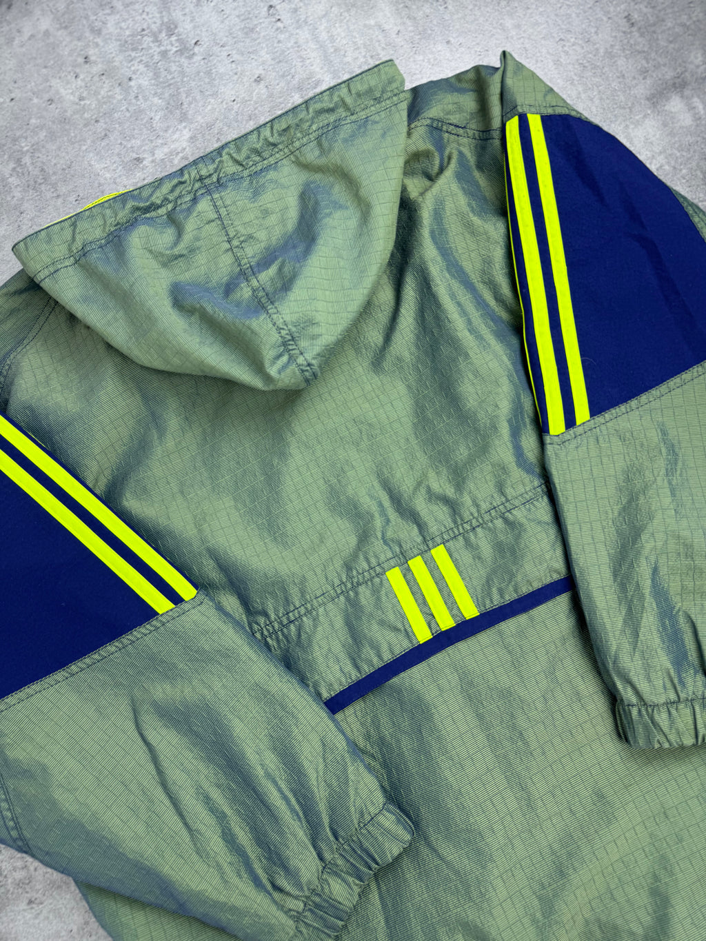 Adidas 90s Oldschool Green Jacket Windbreaker Kurtka Wiatrówka Vintage