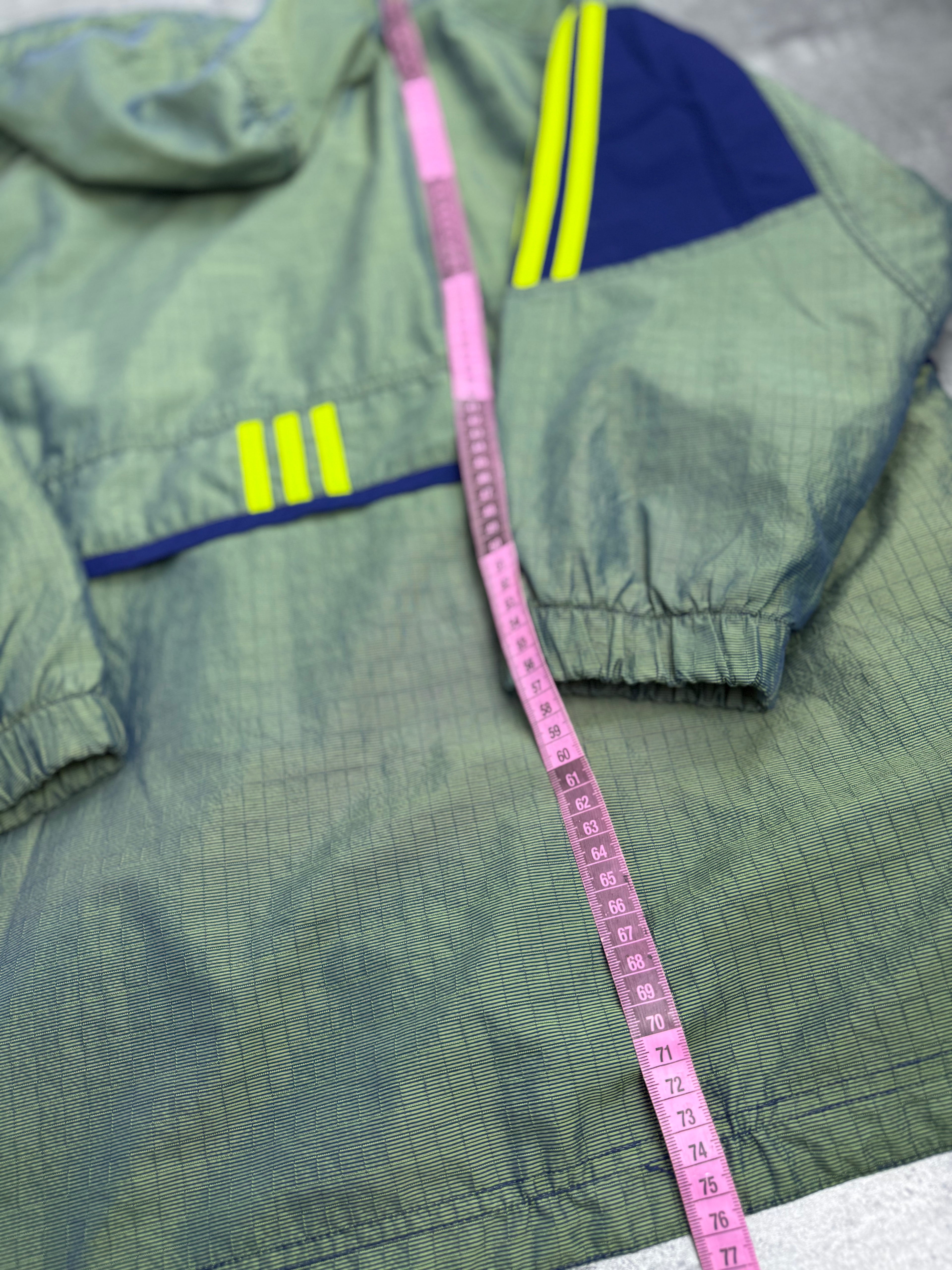 Adidas 90s Oldschool Green Jacket Windbreaker Kurtka Wiatrówka Vintage