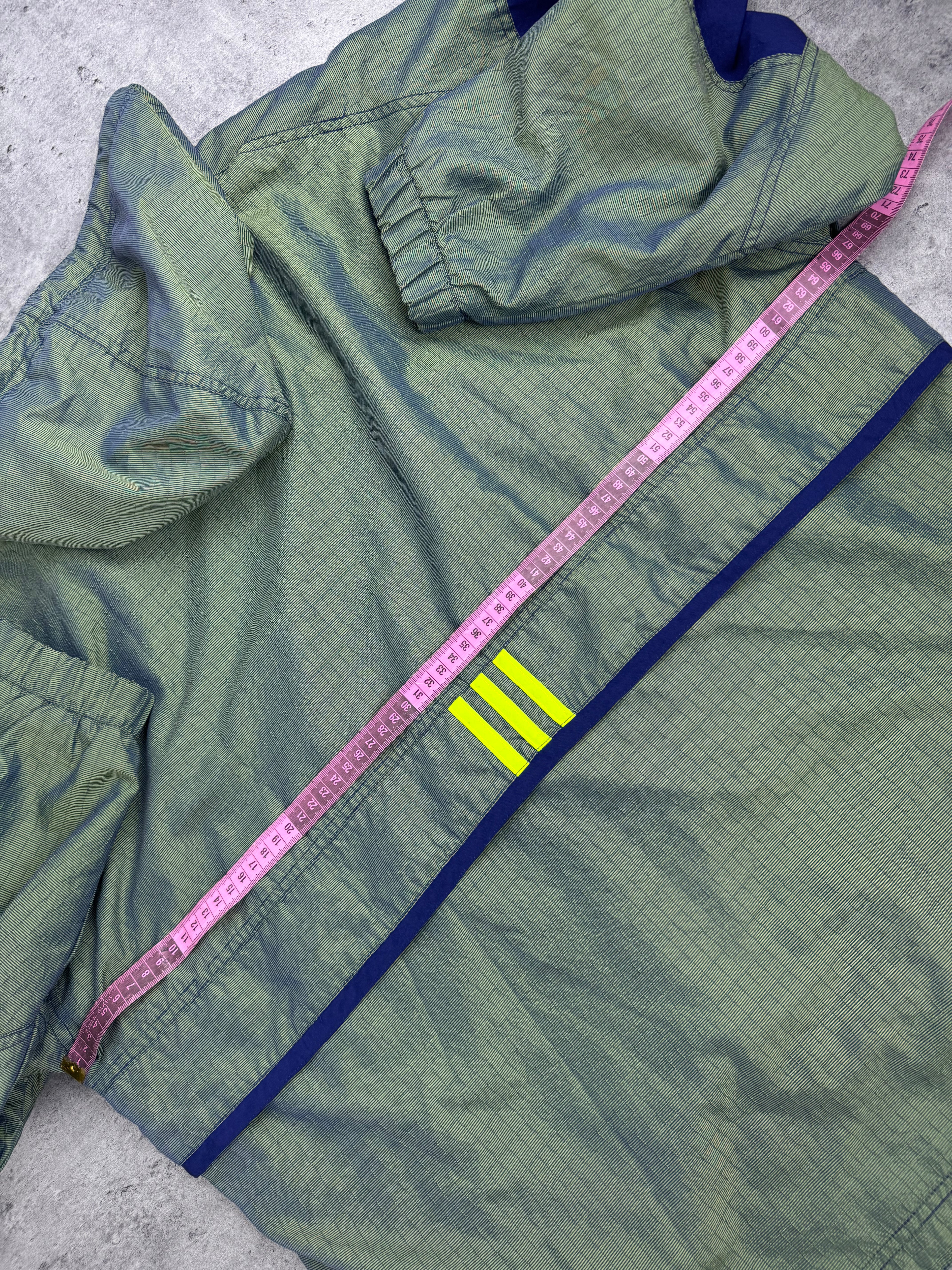 Adidas 90s Oldschool Green Jacket Windbreaker Kurtka Wiatrówka Vintage
