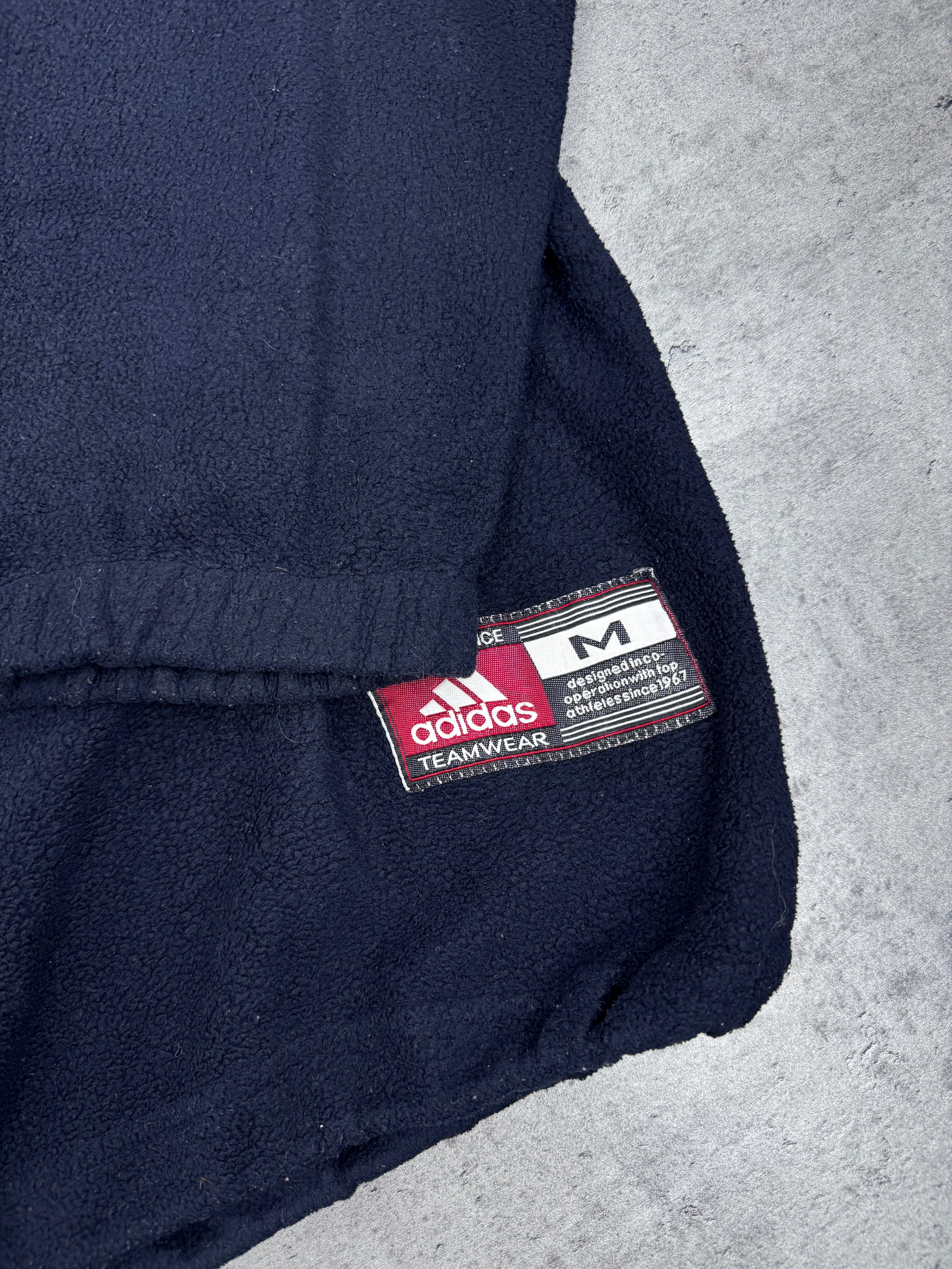 Adidas 90s Polar Quarter Zip Bluza z Polaru Vintage Spellout Logo