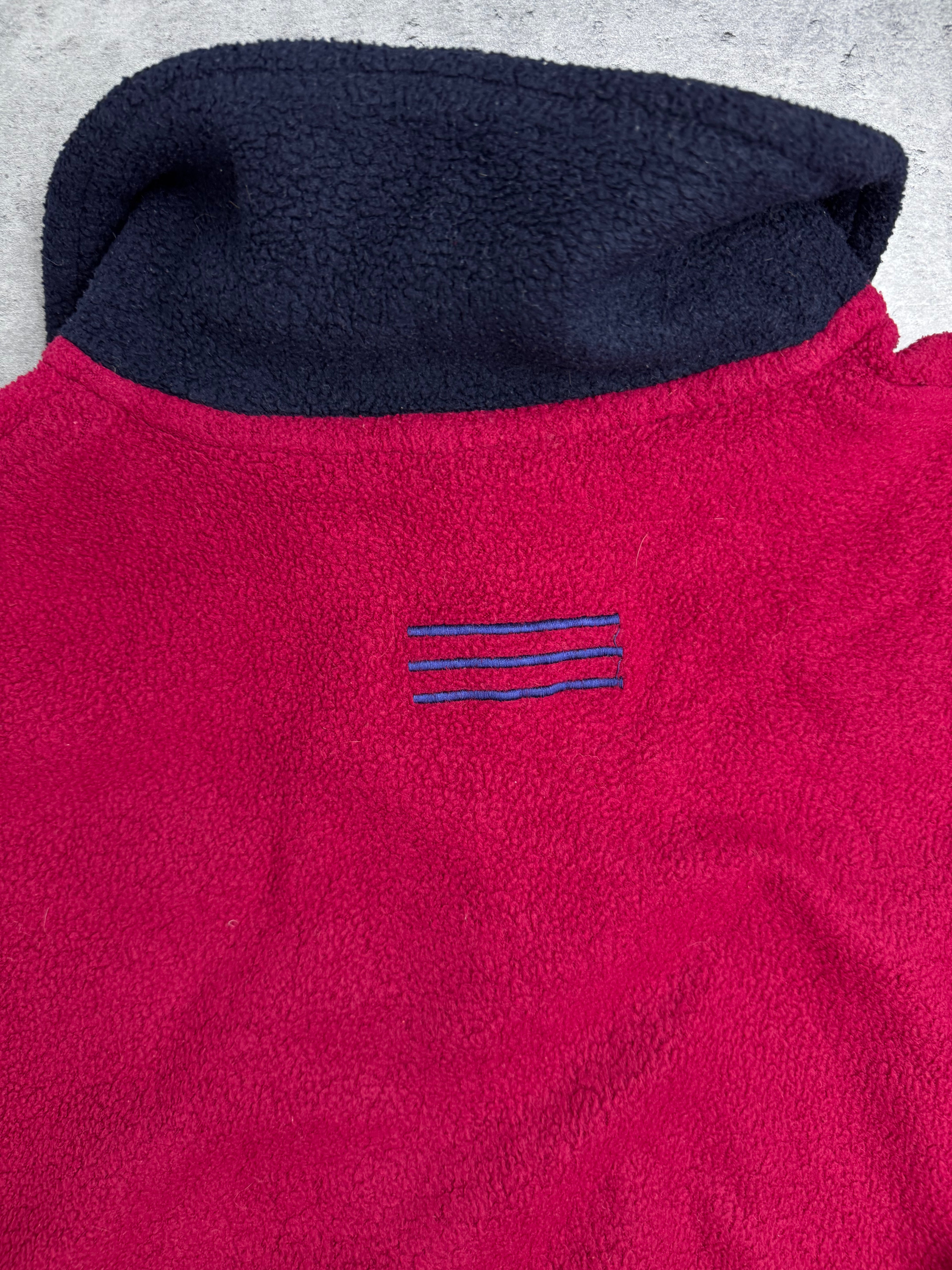 Adidas 90s Polar Quarter Zip Bluza z Polaru Vintage Spellout Logo