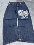 LOT 29 RARE Y2K Baggy Szerokie Spodnie TAZ Amerykańskie Warner Bros Cartoon 2000s Na Rapie