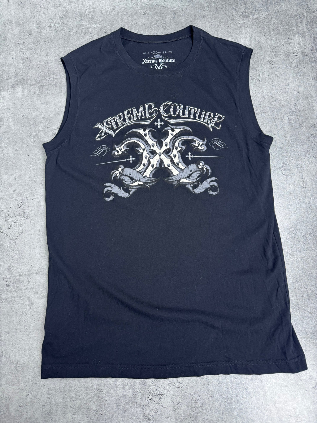 Xtreme Couture Y2K Tank Top Koszulka bez Rękawów Bokserka Podkoszulek Vintage 2000s