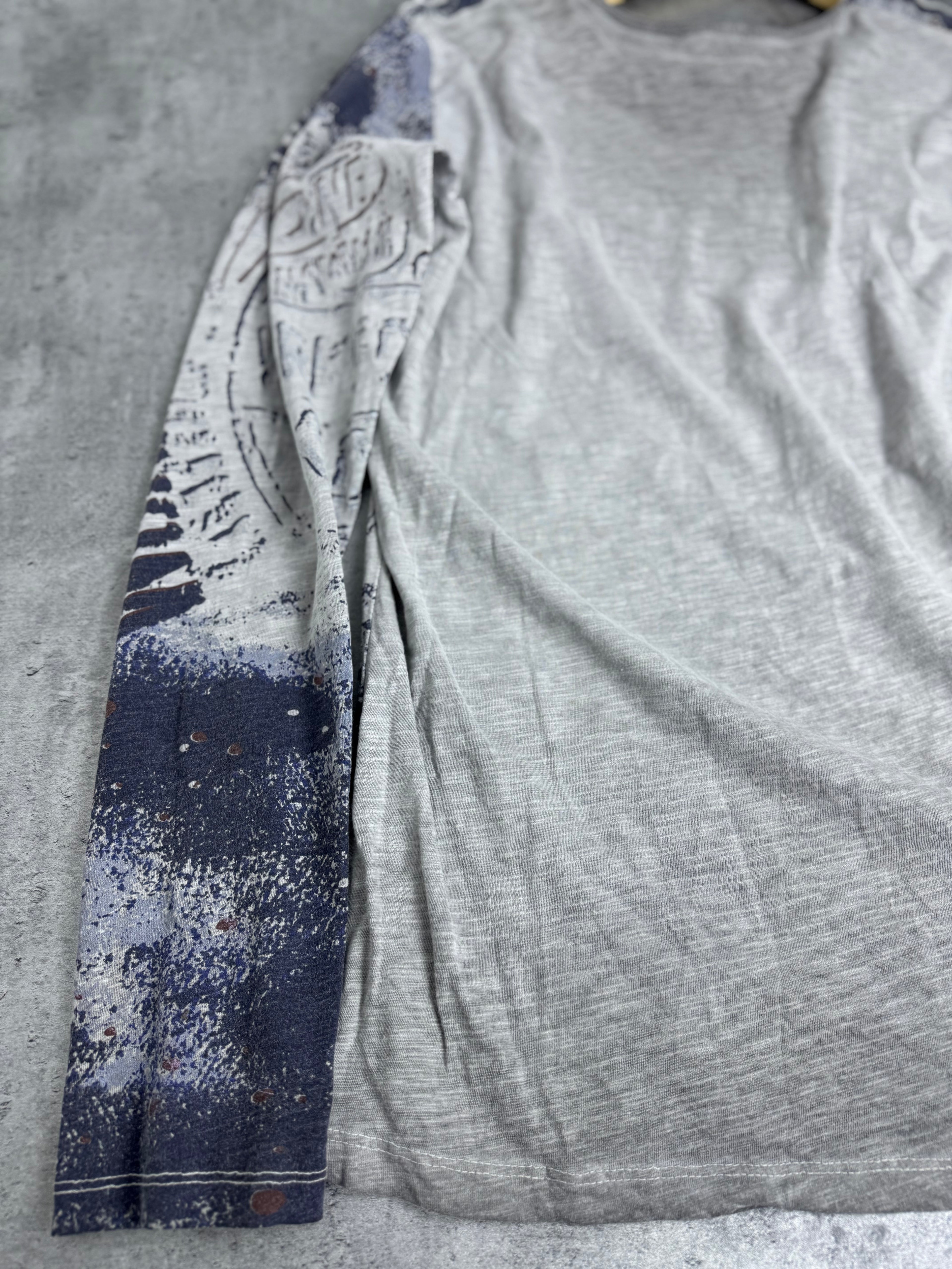 Affliction Style Long Sleeve Shirt Work in Progress AOP all over print Rusty Neal 2000s Koszulka z nadrukiem