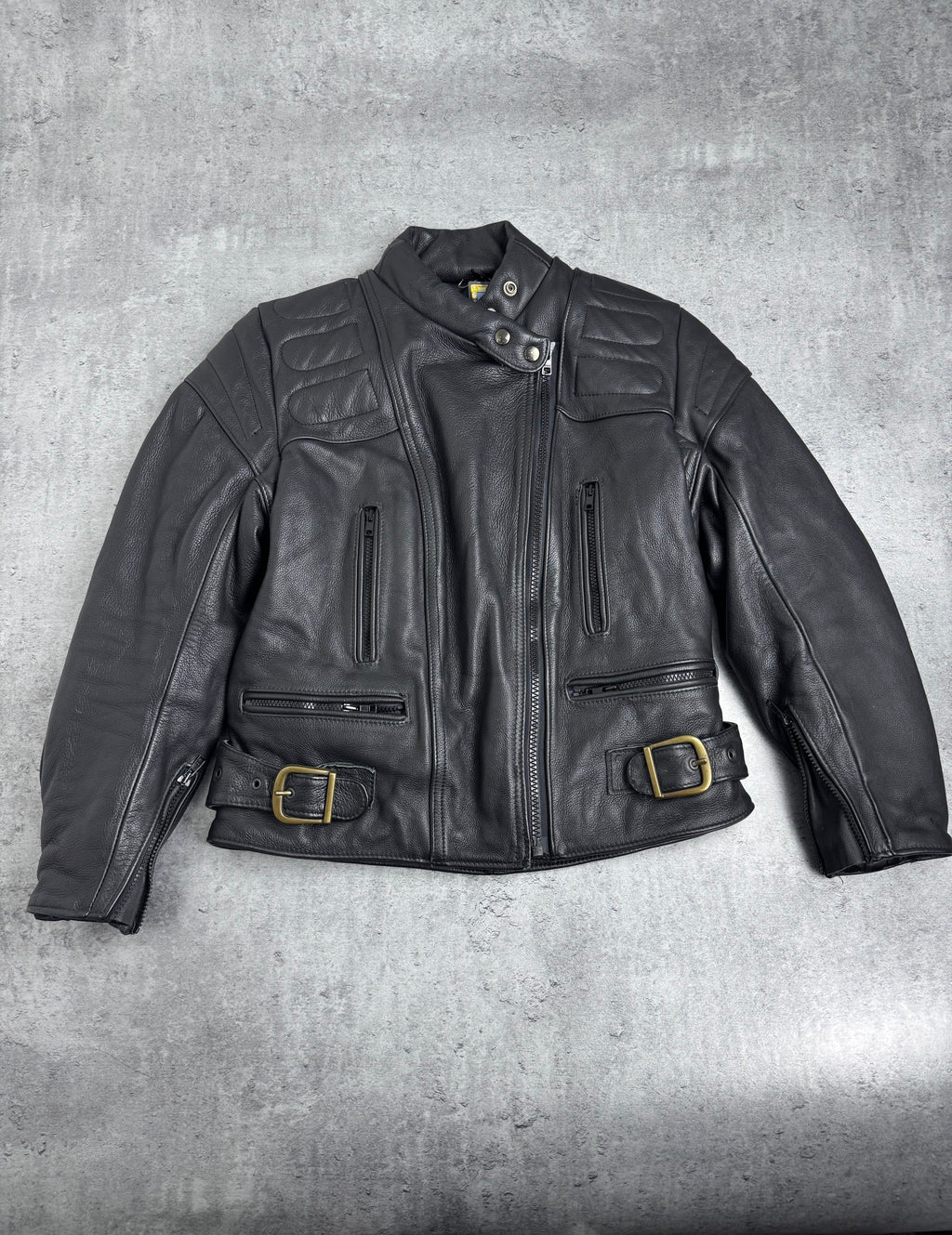 Made in UK Ramoneska Scott Leathers Kurtka Skórzana Motocyklowa Vintage 90s Bomberka Punk Rock