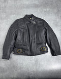 Made in UK Ramoneska Scott Leathers Kurtka Skórzana Motocyklowa Vintage 90s Bomberka Punk Rock