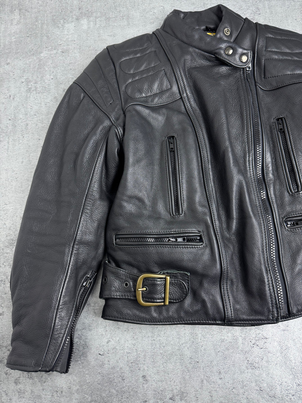 Made in UK Ramoneska Scott Leathers Kurtka Skórzana Motocyklowa Vintage 90s Bomberka Punk Rock