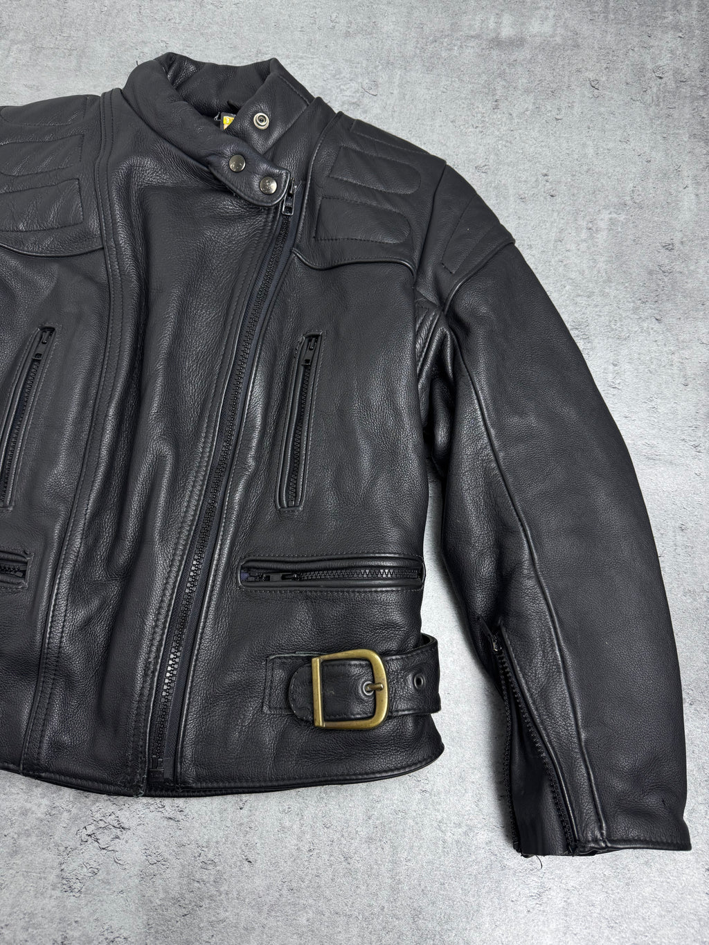 Made in UK Ramoneska Scott Leathers Kurtka Skórzana Motocyklowa Vintage 90s Bomberka Punk Rock