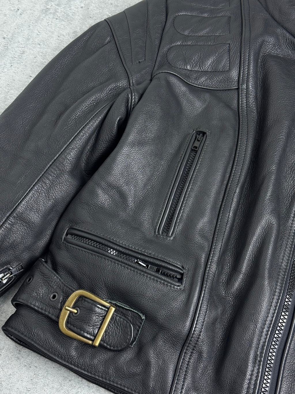 Made in UK Ramoneska Scott Leathers Kurtka Skórzana Motocyklowa Vintage 90s Bomberka Punk Rock