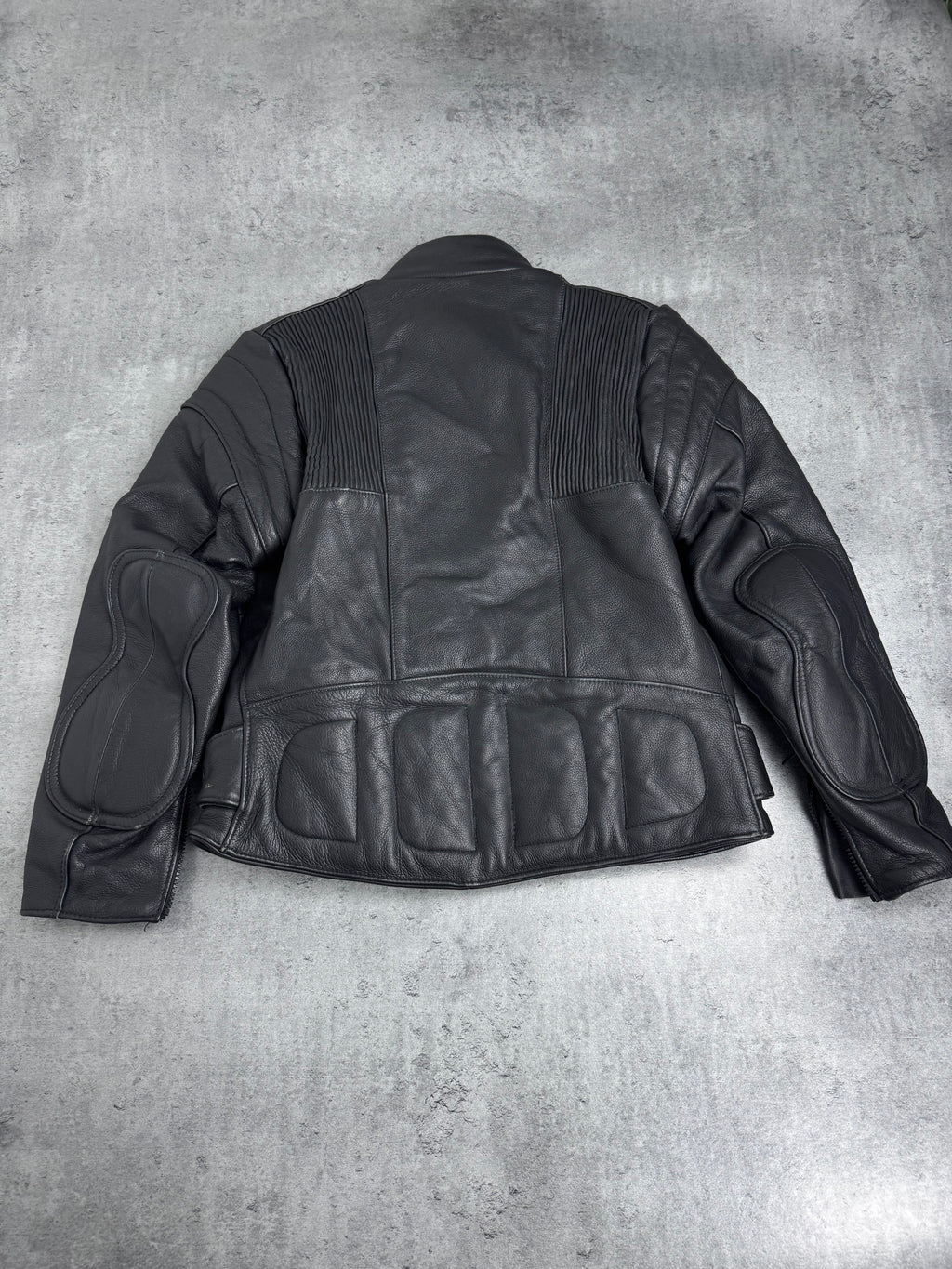 Made in UK Ramoneska Scott Leathers Kurtka Skórzana Motocyklowa Vintage 90s Bomberka Punk Rock