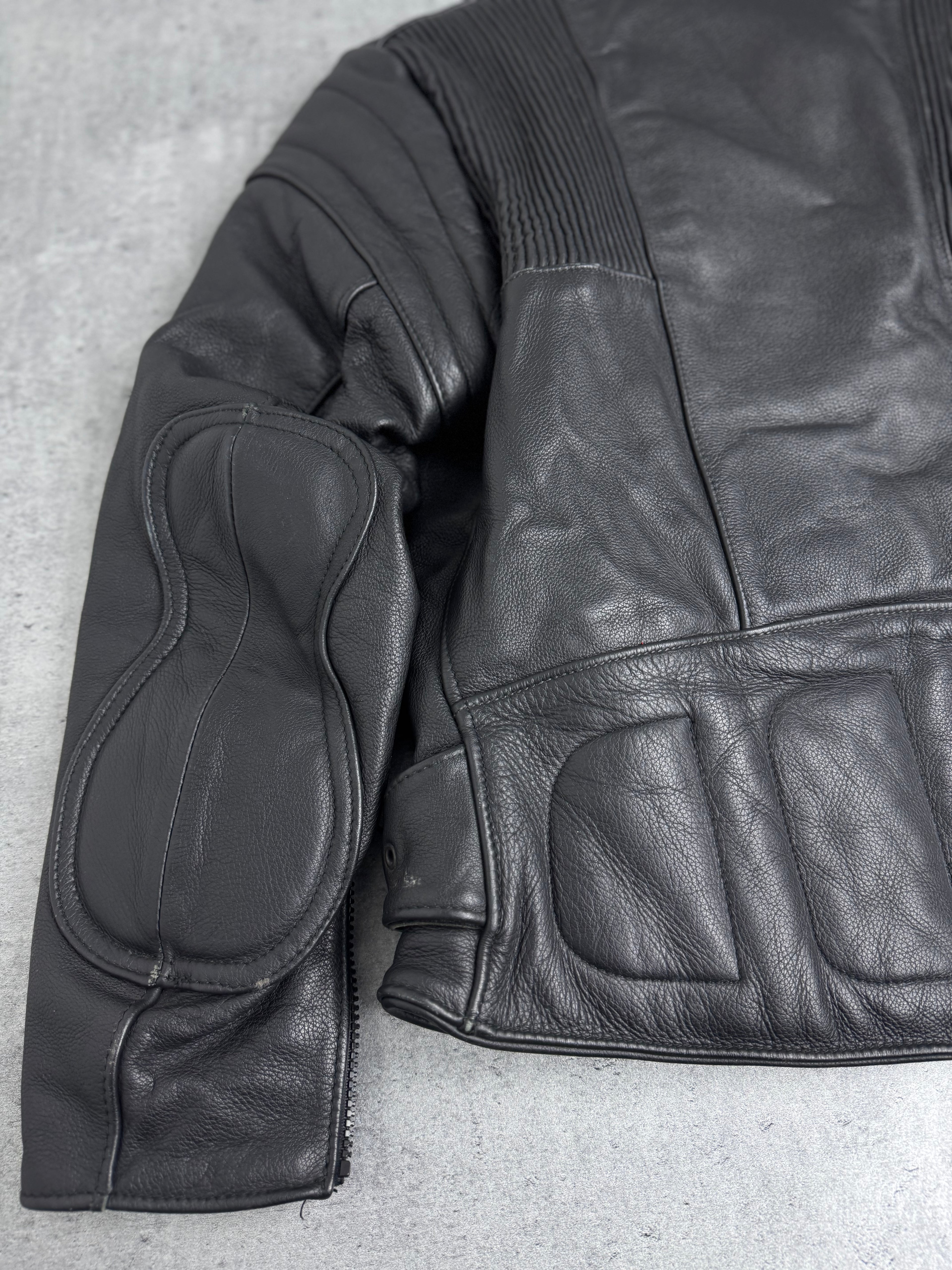 Made in UK Ramoneska Scott Leathers Kurtka Skórzana Motocyklowa Vintage 90s Bomberka Punk Rock