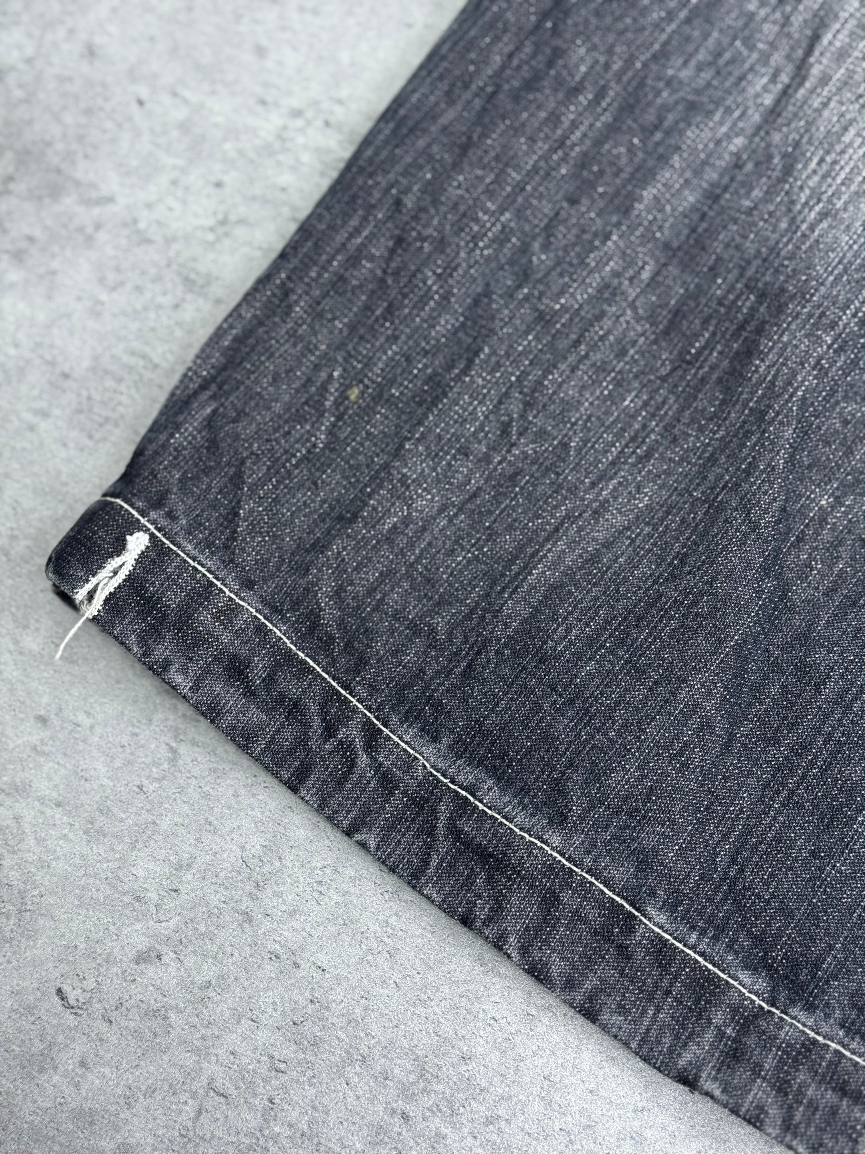 Miskeen Vintage Y2K Shorts Baggy Jorts Denim Jean Spodenki Jeansowe Długie HipHop Rap Skater All Over Print Hands