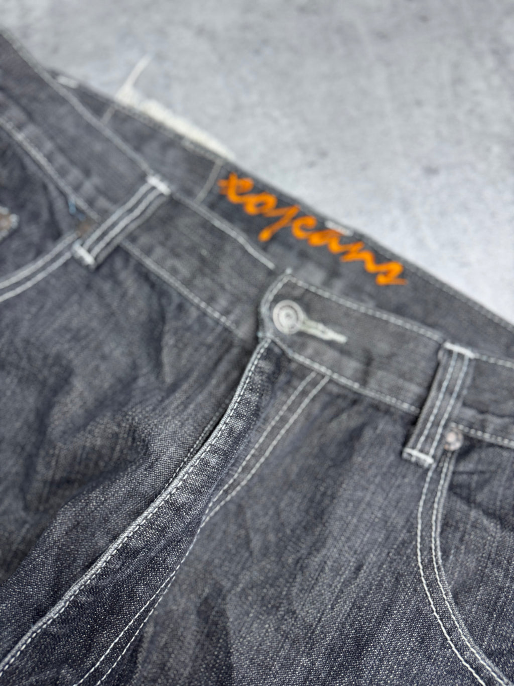 Miskeen Vintage Y2K Shorts Baggy Jorts Denim Jean Spodenki Jeansowe Długie HipHop Rap Skater All Over Print Hands