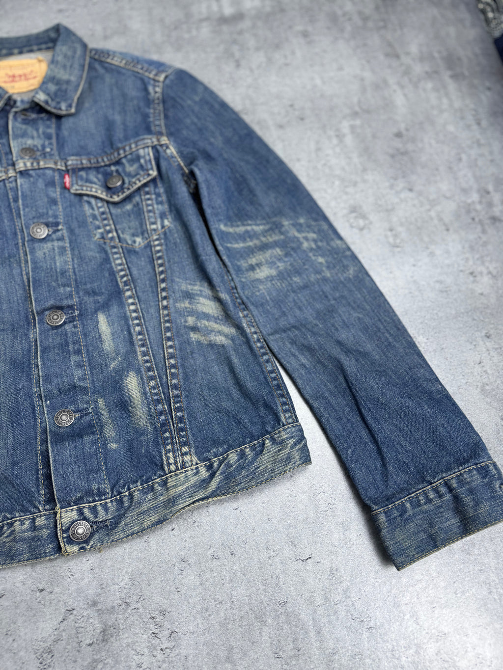 Levi’s Katana Kurtka Jeansowa Vintage Blue Navy Faded 2000s Kurtka Denim Jean Jacket Y2K&nbsp;