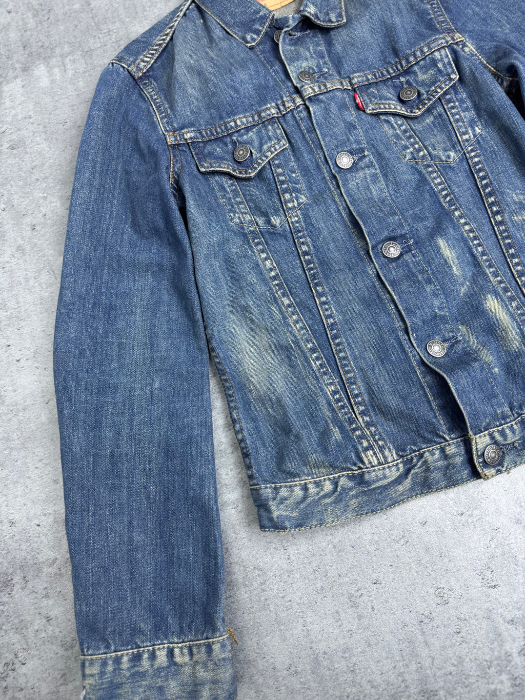 Levi’s Katana Kurtka Jeansowa Vintage Blue Navy Faded 2000s Kurtka Denim Jean Jacket Y2K&nbsp;