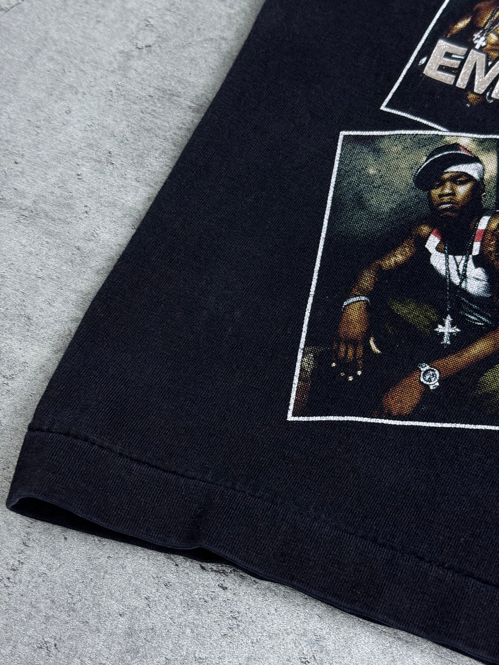 Collectible RARE EMINEM 50 CENT DR. DRE The Triple Threat Vintage Single Stitched Rap Graphic Tee Shirt Koszulka Z Nadrukiem