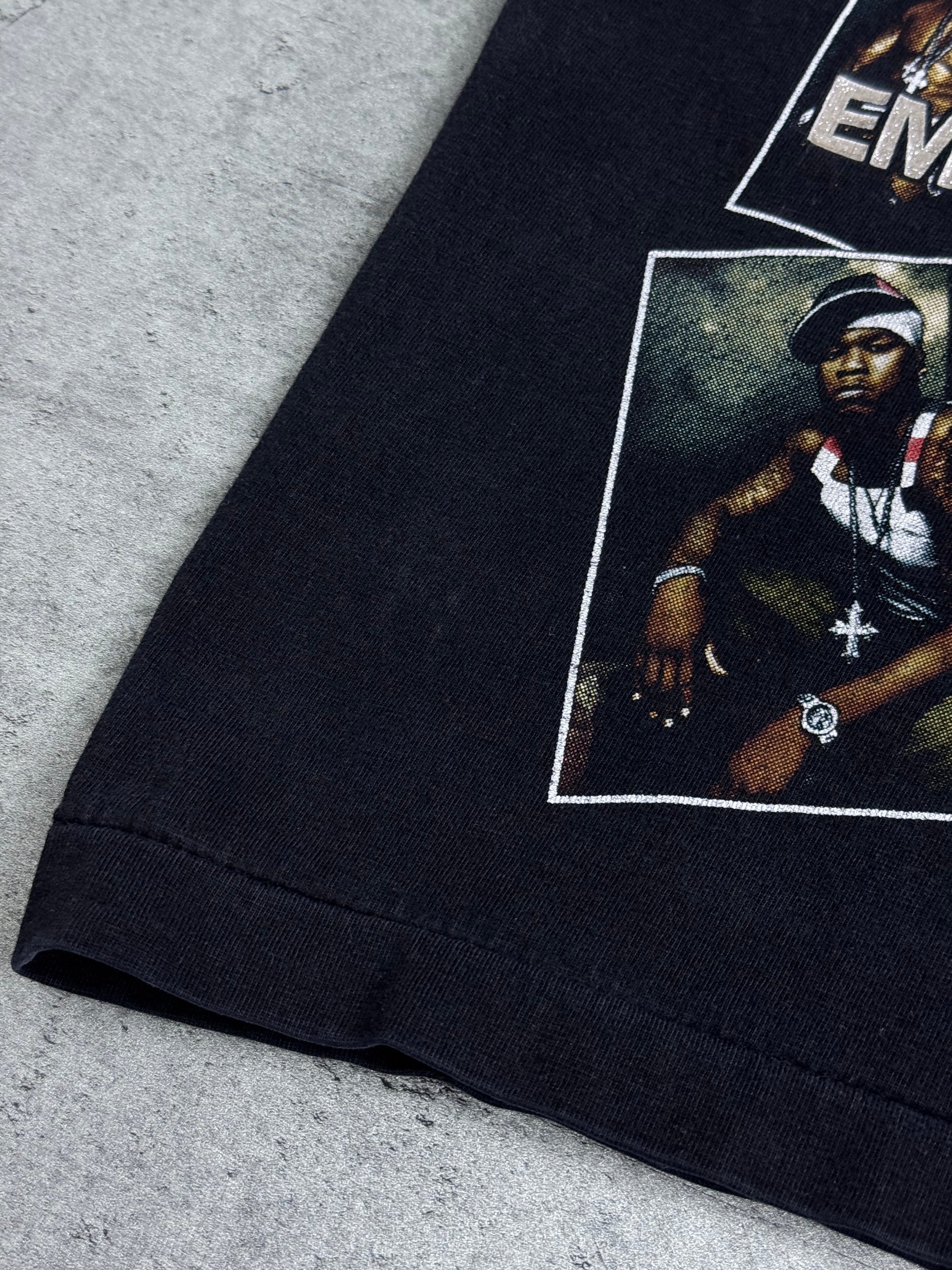 Collectible RARE EMINEM 50 CENT DR. DRE The Triple Threat Vintage Single Stitched Rap Graphic Tee Shirt Koszulka Z Nadrukiem