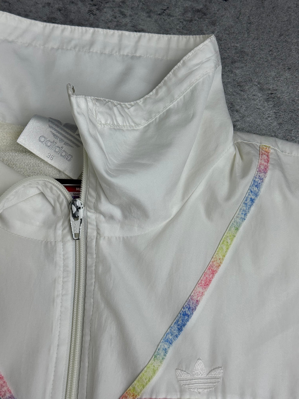 90s Adidas Damska Kurtka Wiatrówka Przeciwdeszczowa Vintage Rozpinana Tracksuit Jacket Sportowa