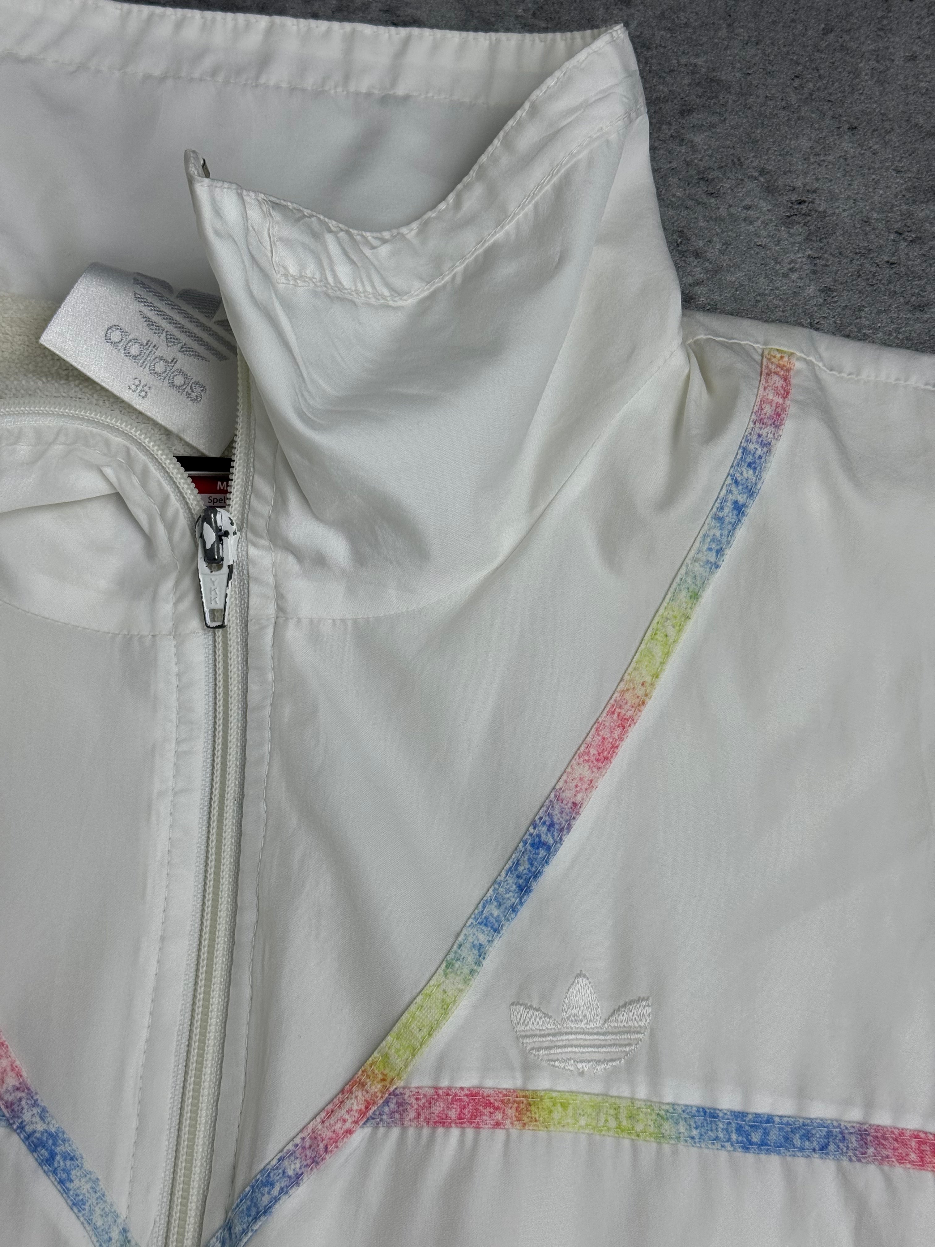 90s Adidas Damska Kurtka Wiatrówka Przeciwdeszczowa Vintage Rozpinana Tracksuit Jacket Sportowa