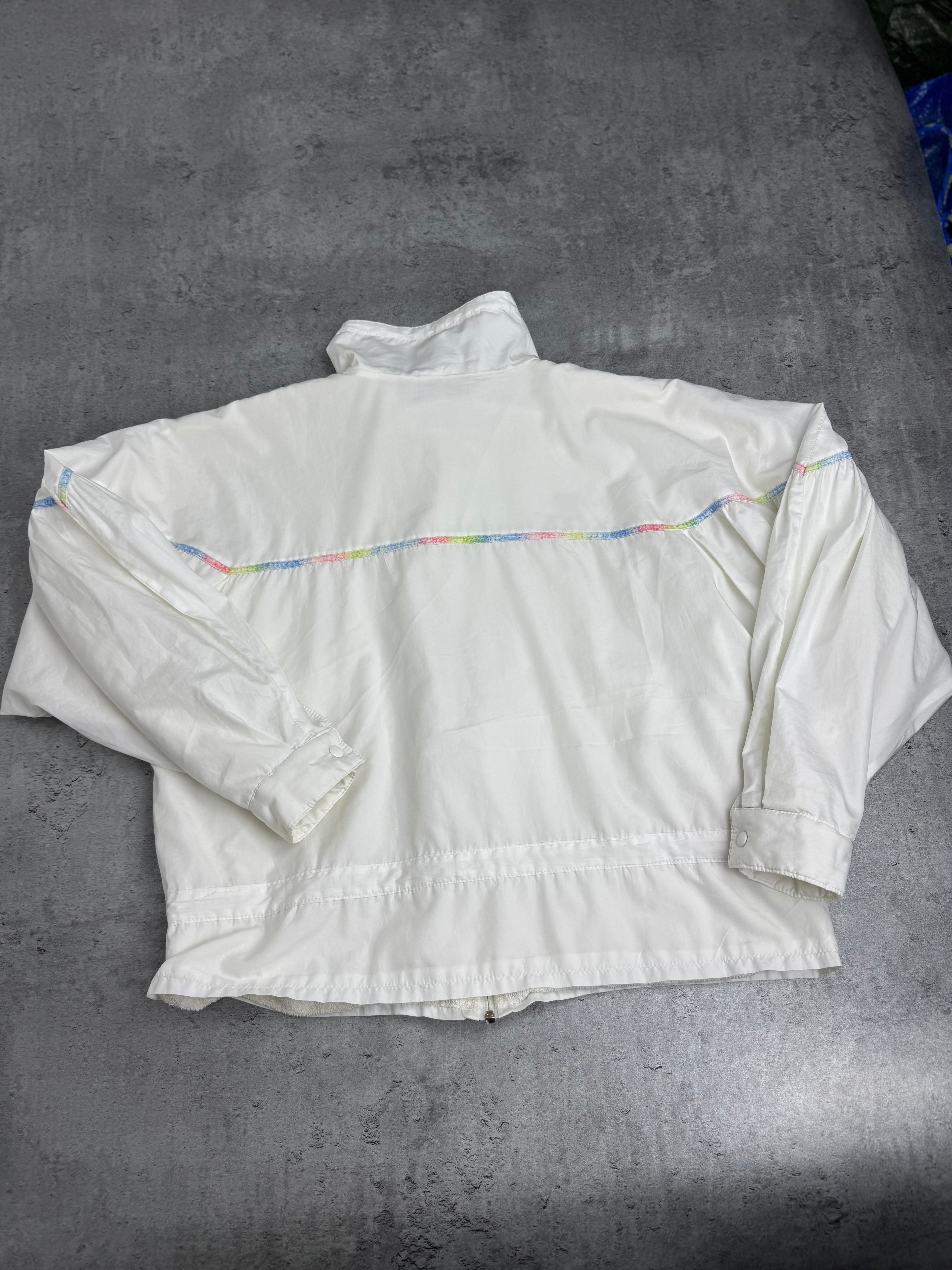 90s Adidas Damska Kurtka Wiatrówka Przeciwdeszczowa Vintage Rozpinana Tracksuit Jacket Sportowa