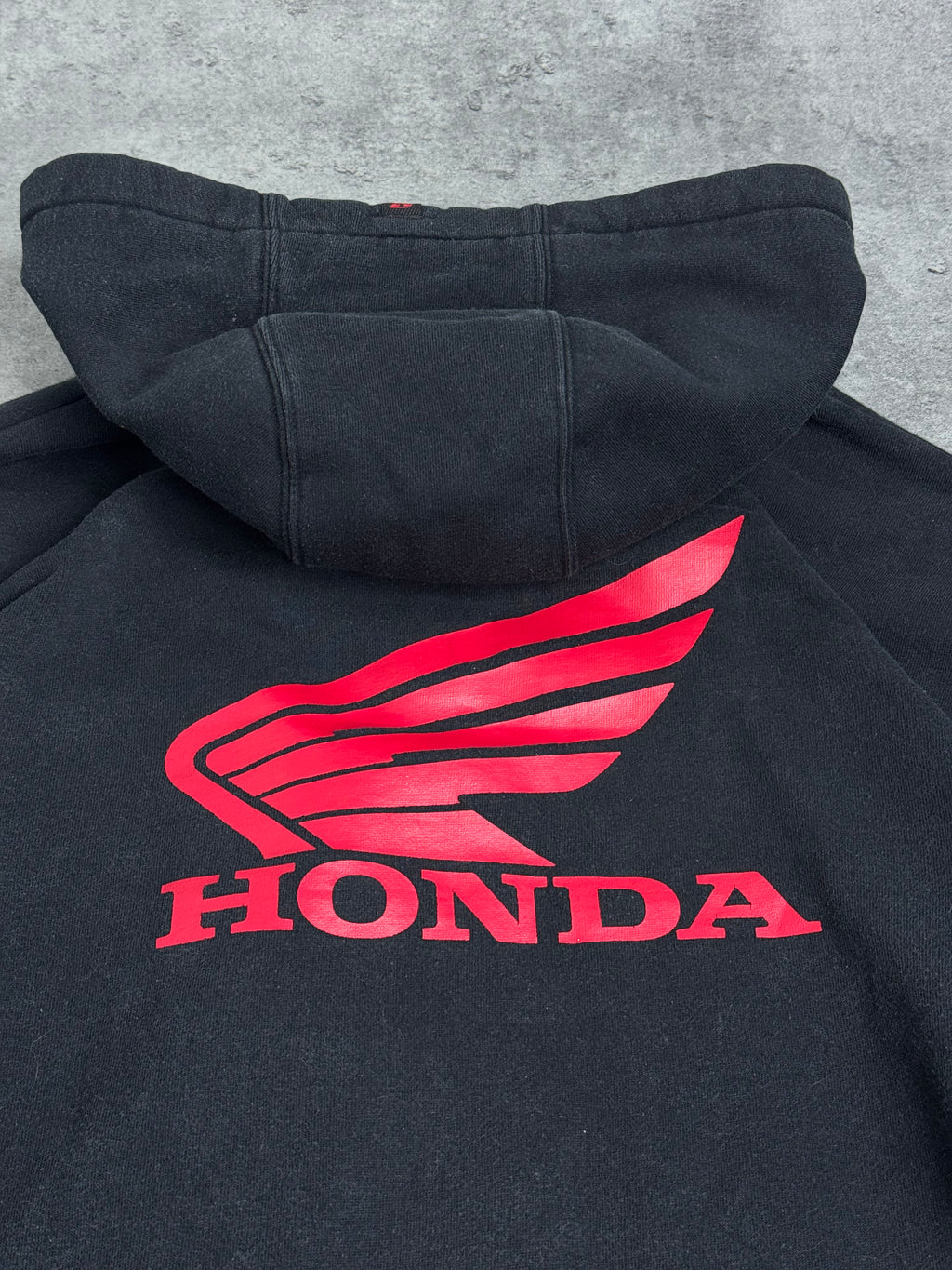 Honda Racing Y2K Bluza rozpinana z kapturem wyścigowa minimalistyczna czarna streetwear