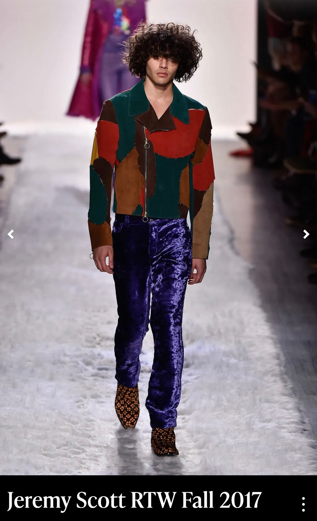 ULTRA RARE Jeremy Scott FW17 Purple Crushed Velvet Flared Pants — NWT - DZWONY MATERIAŁOWE