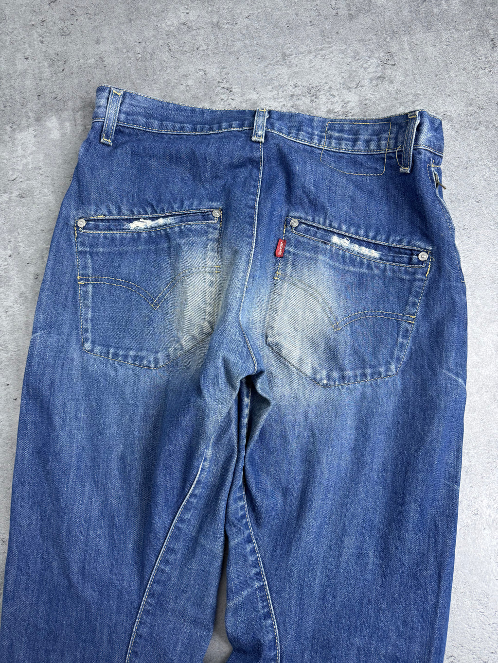 2002 Vintage Levi's Engineered Alladynki Loose Fit Washed Spodnie Jeansowe Jeansy Baggy Jeans RARE