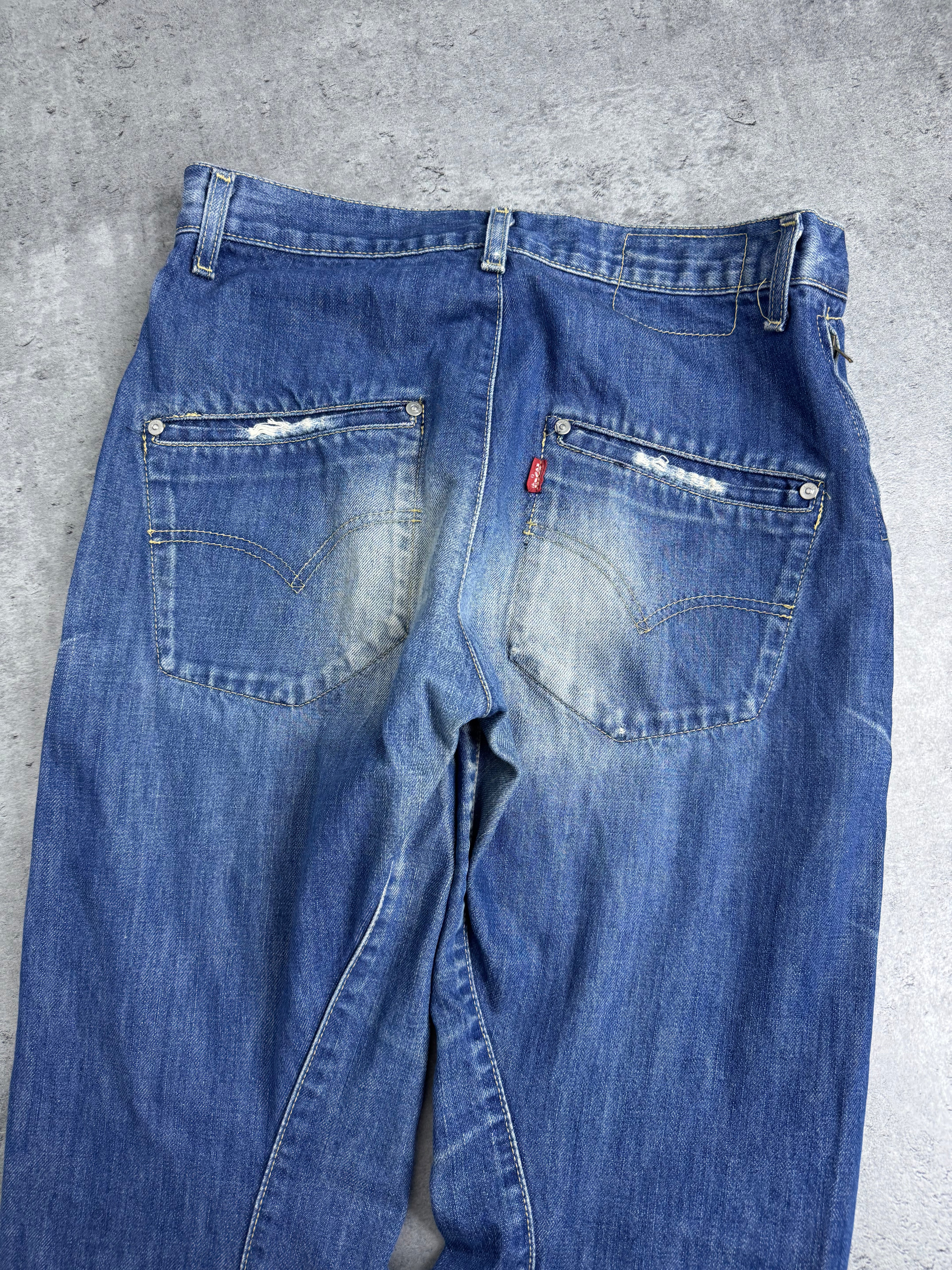 2002 Vintage Levi's Engineered Alladynki Loose Fit Washed Spodnie Jeansowe Jeansy Baggy Jeans RARE