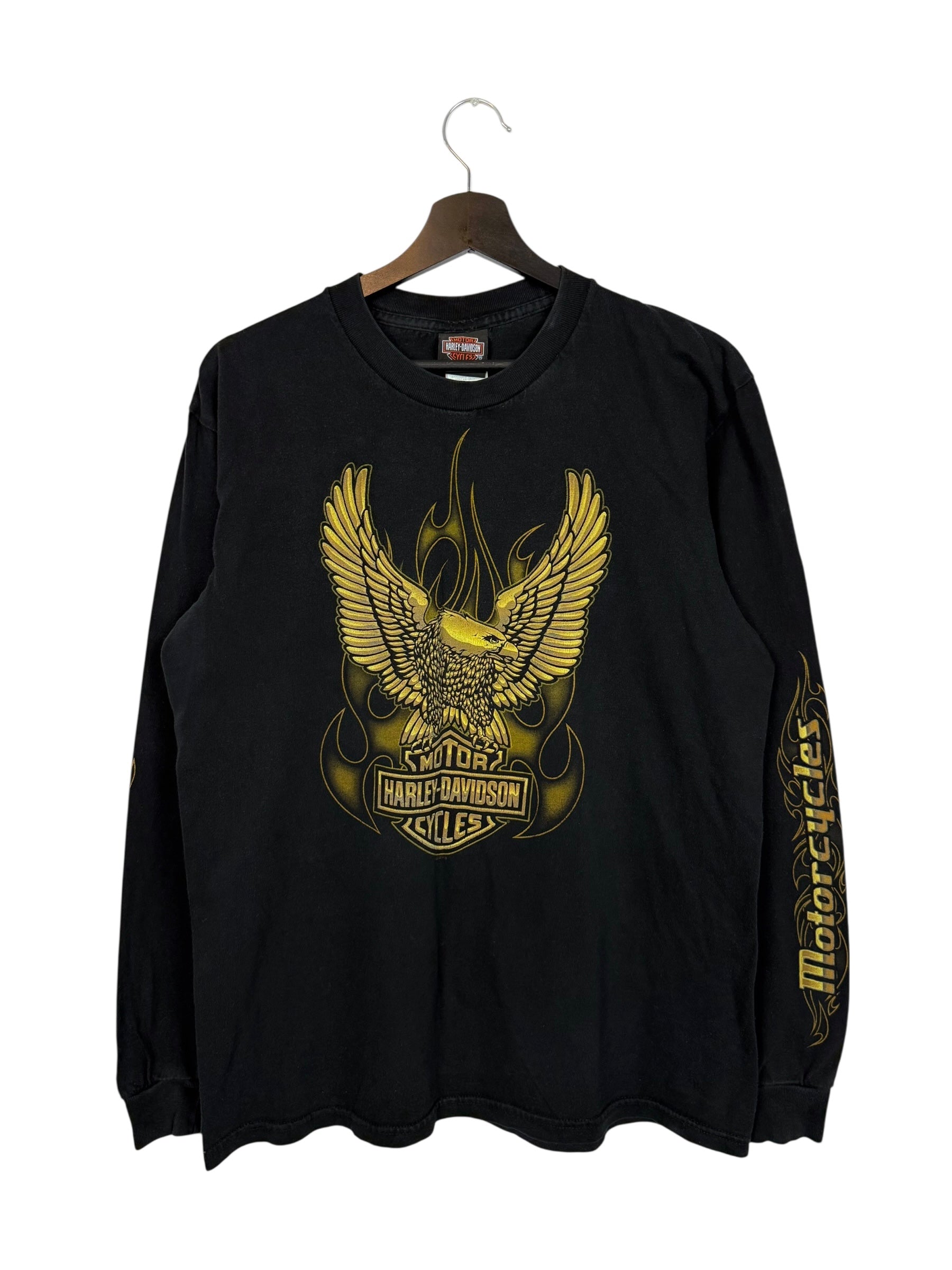 Vintage Harley Davidson Eagles Graphic Durango Silverton Colorado Long Sleeve Size L