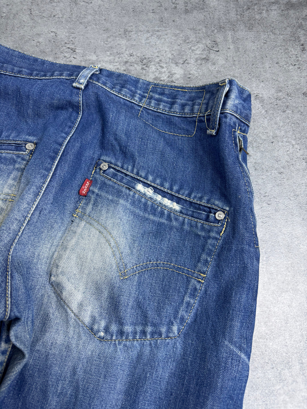 2002 Vintage Levi's Engineered Alladynki Loose Fit Washed Spodnie Jeansowe Jeansy Baggy Jeans RARE