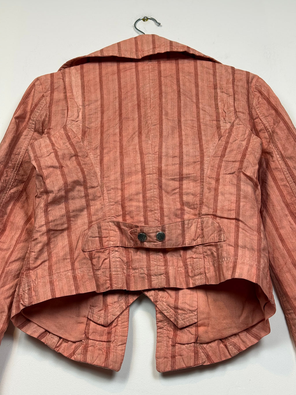 RARE Diesel Rising Sun Women's Striped Linen Blend Jacket Size M
