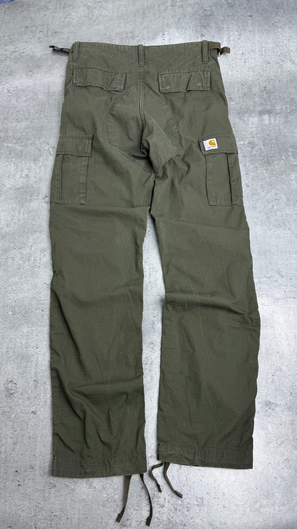 Carhartt Cargo Khaki Oliwkowe Spodnie Trousers y2k vintage luźne workwear robocze trekking hiking