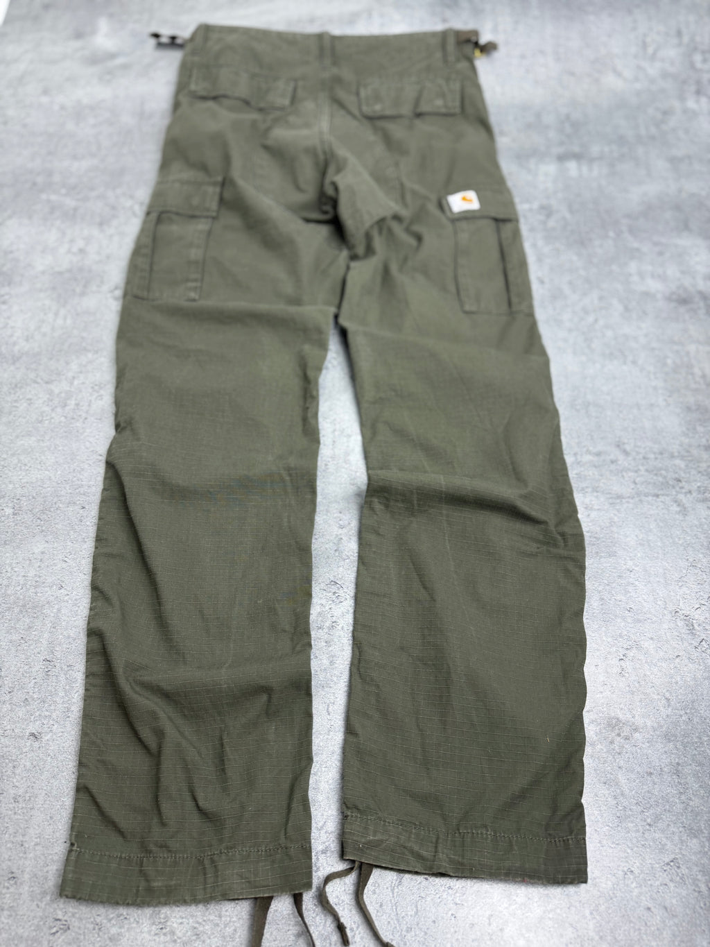 Carhartt Cargo Khaki Oliwkowe Spodnie Trousers y2k vintage luźne workwear robocze trekking hiking