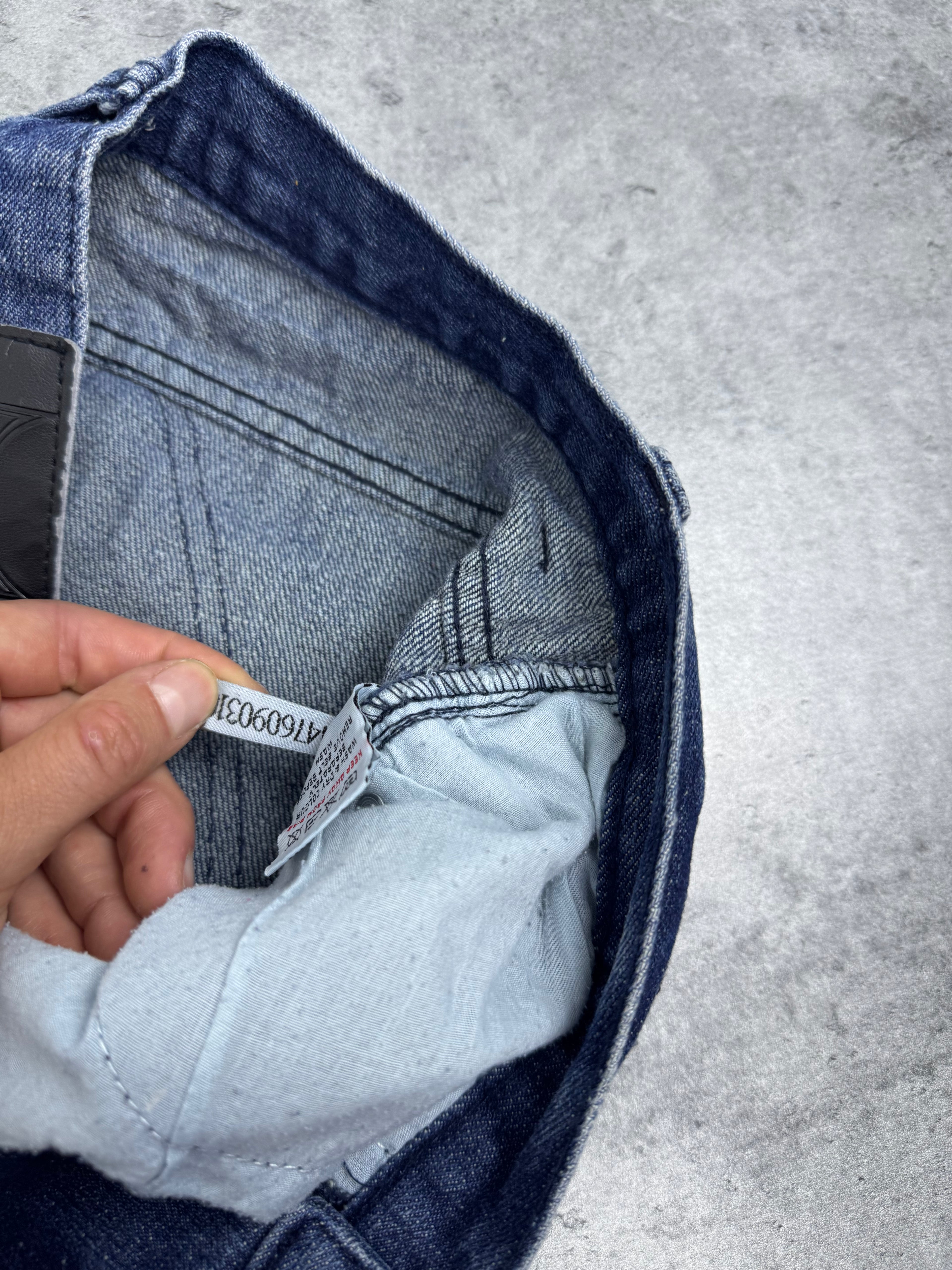 Tapout Vintage Y2K Spodnie Jeansowe Jeansy Szerokie Flaga USA Amerykańska
