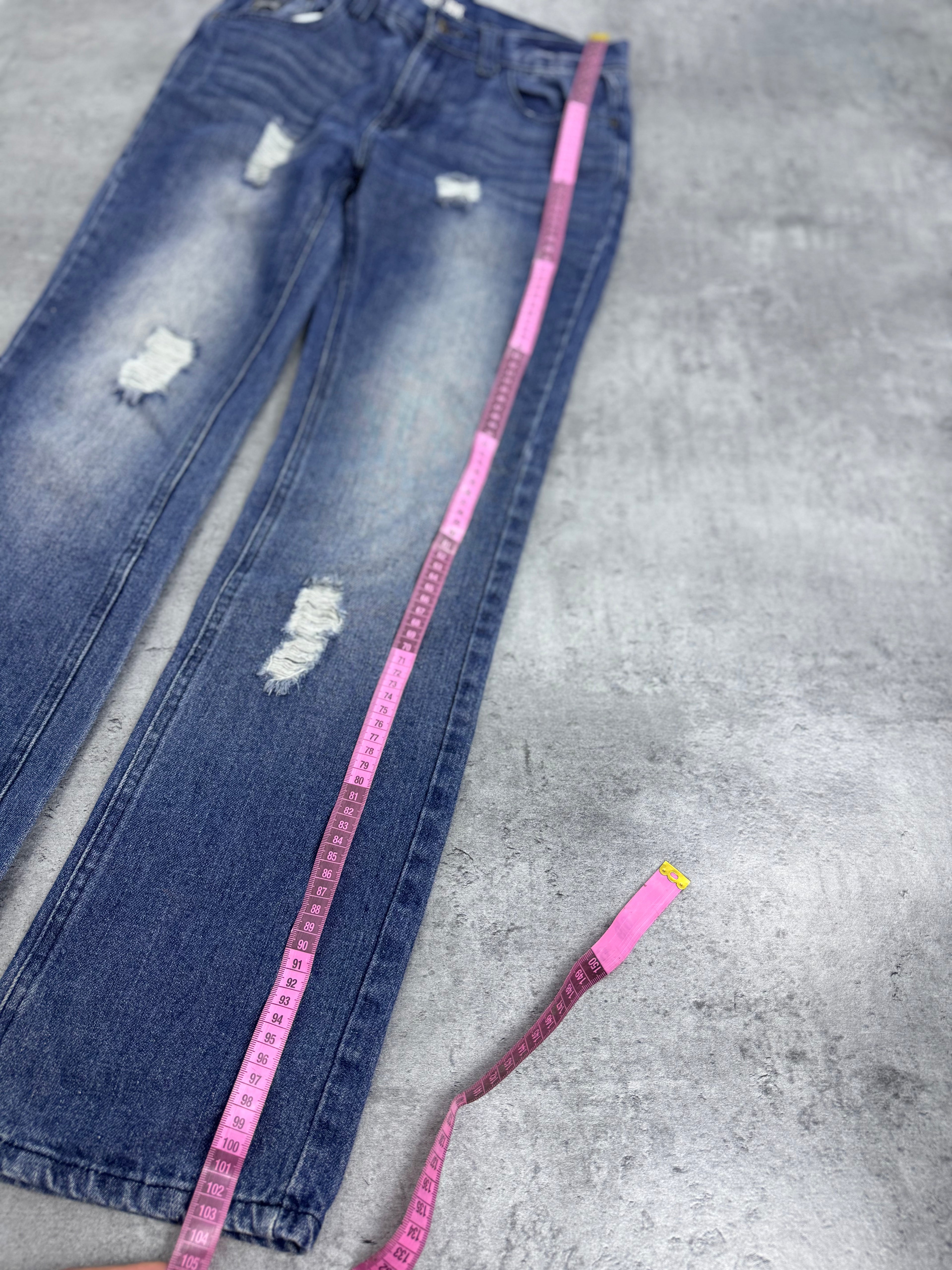 Tapout Vintage Y2K Spodnie Jeansowe Jeansy Szerokie Flaga USA Amerykańska