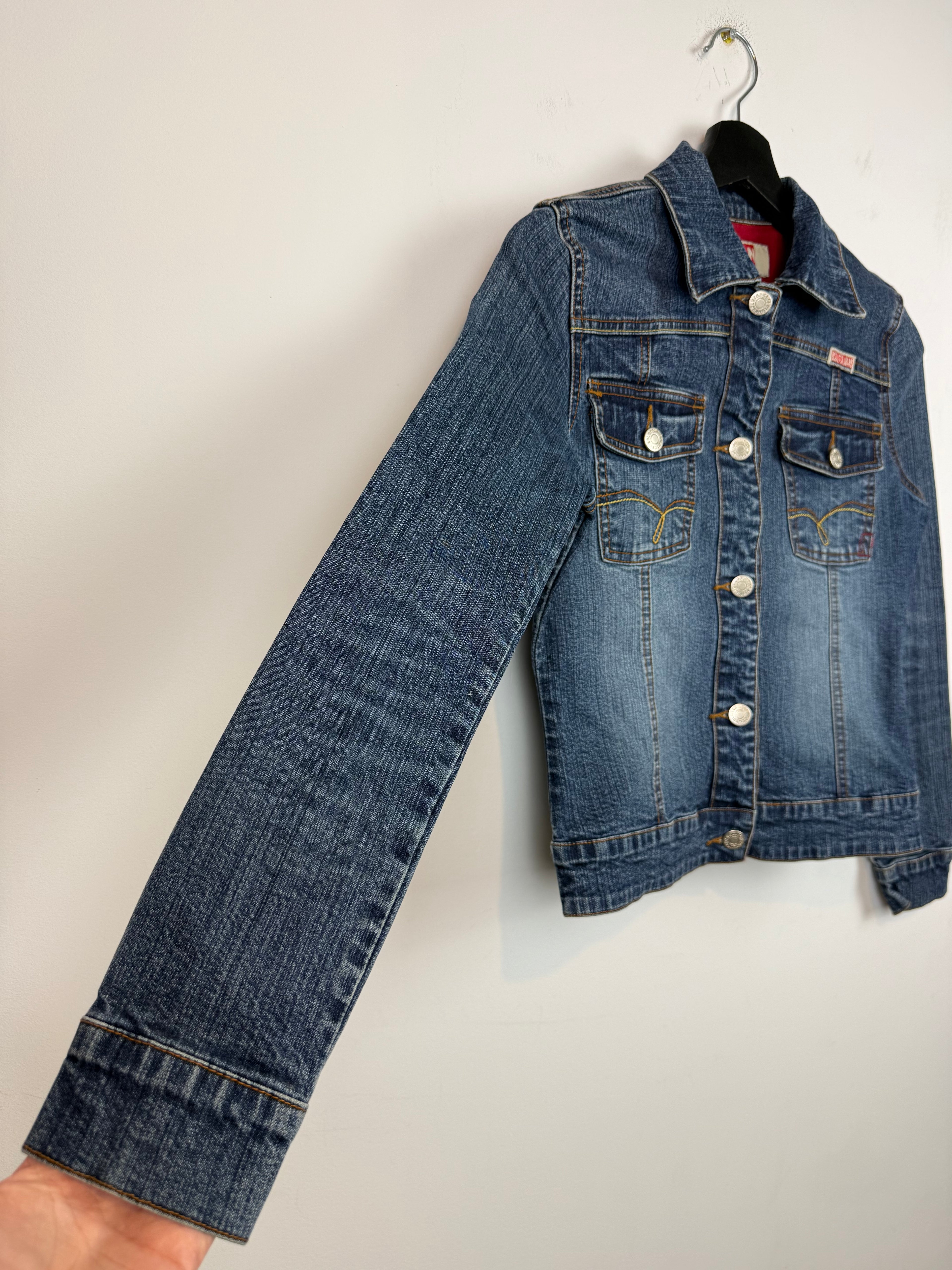 Vintage Y2k Boluton Lux/Industrial Women's Denim Jacket Blue Size M