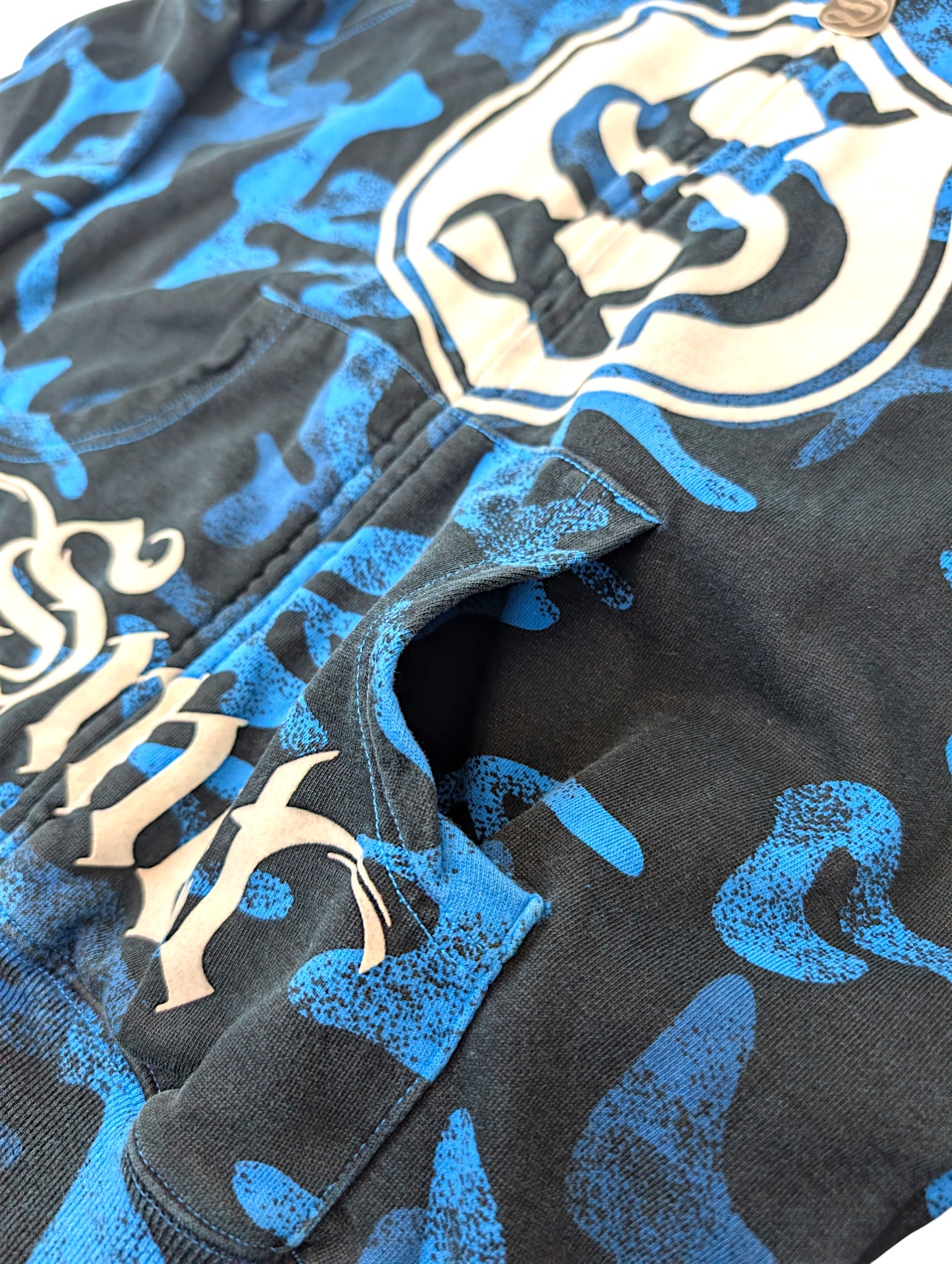 SMET by Christian Audigier Ed Hardy Style Bluza Camo Czaszki w kapturze y2k skull